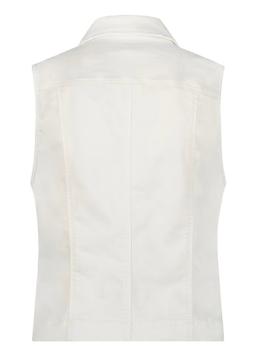 Joekie Denim Waistcoat - Off White