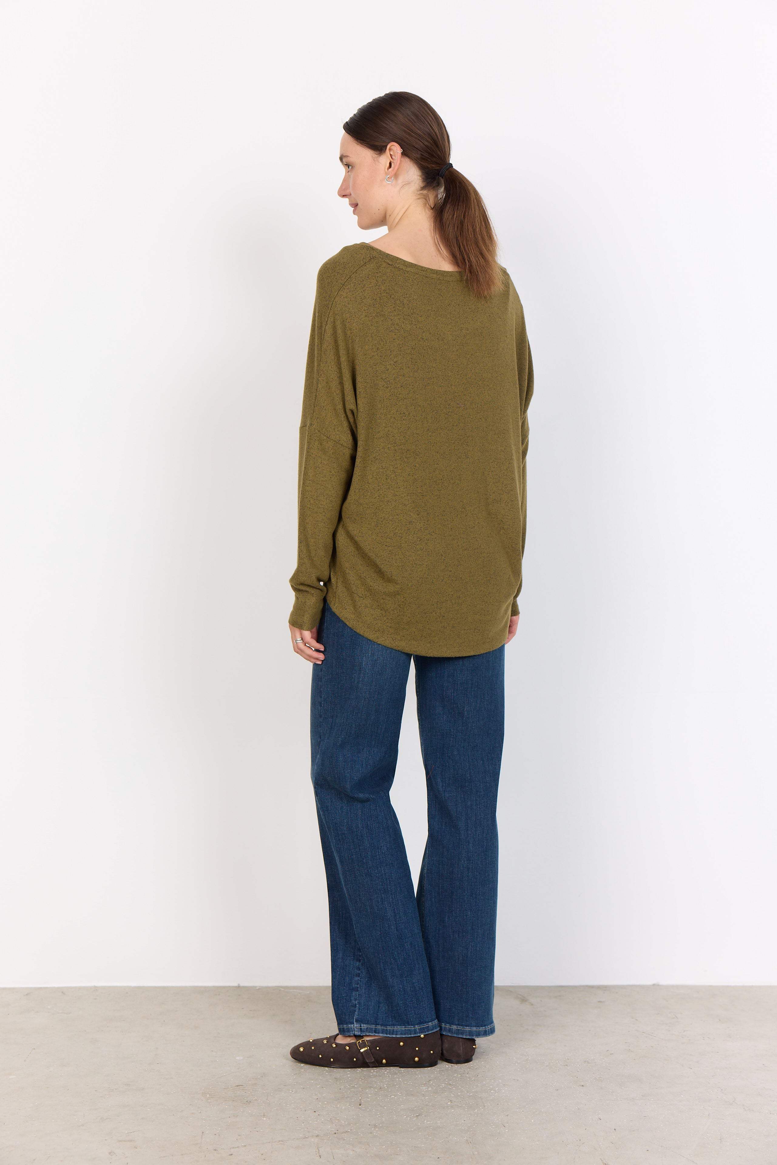 Biara Long Sleeved Top - Olive