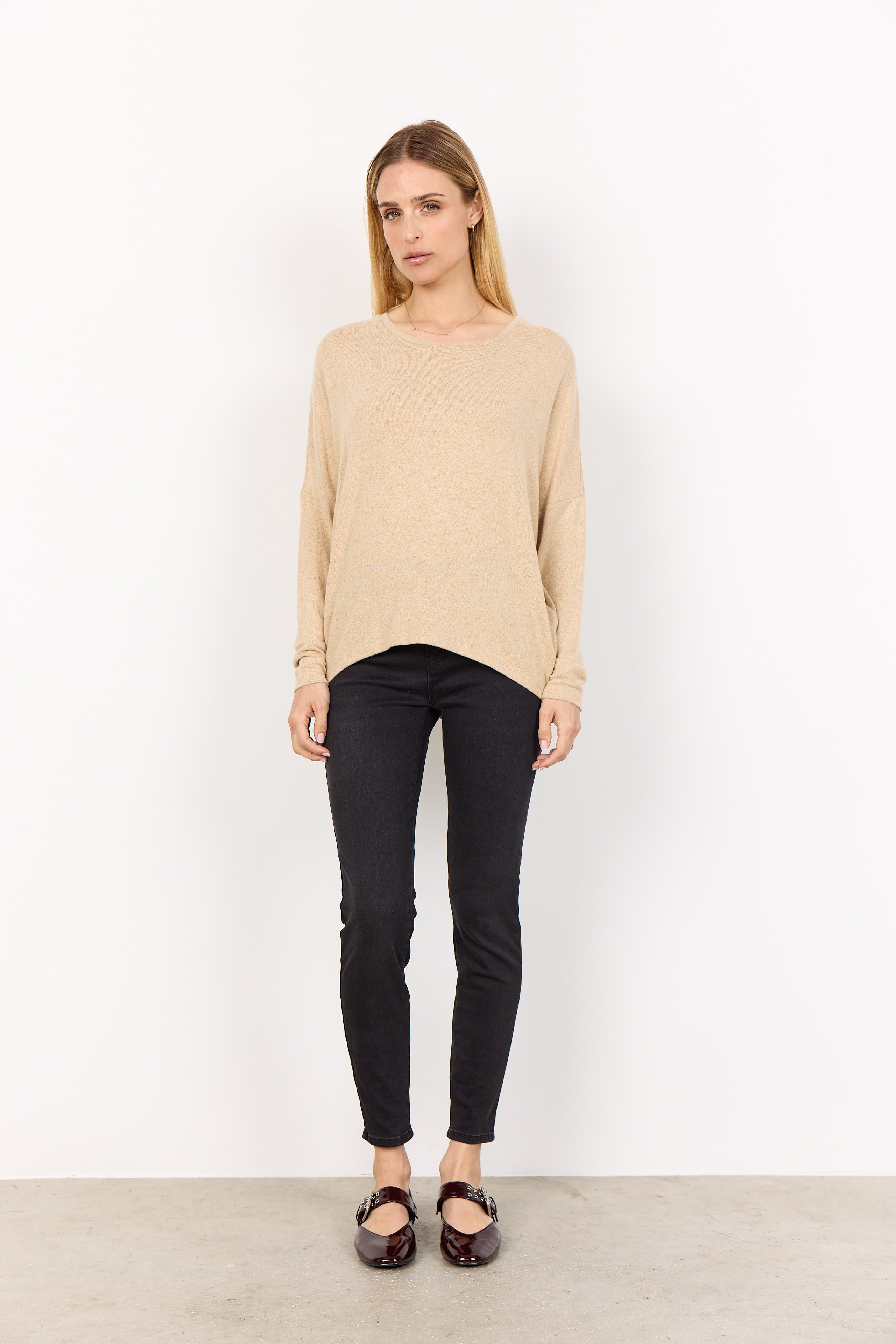 Biara Long Sleeved Jumper - Sand