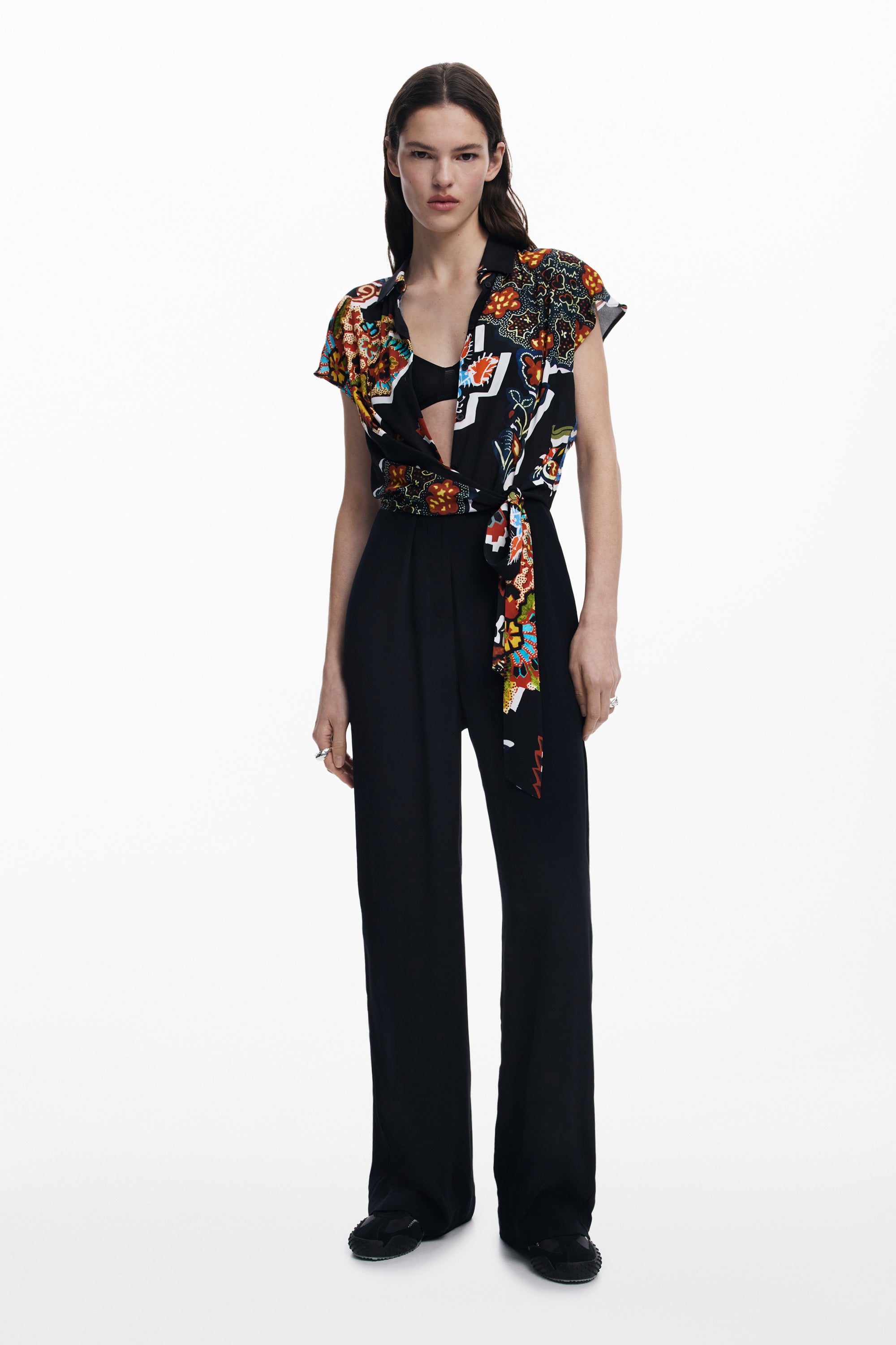 Abstract Jumpsuit - Black