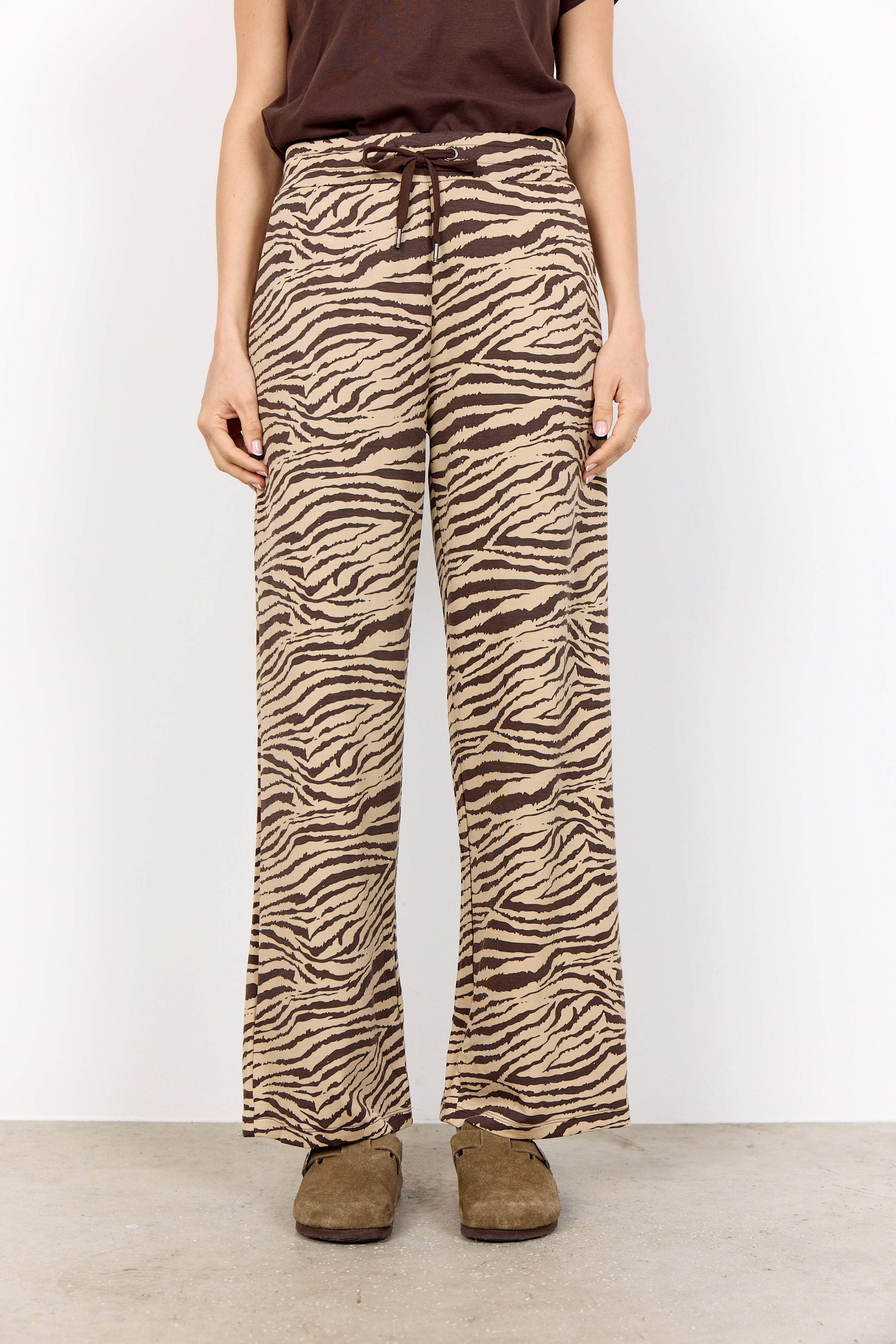 Salome Zebra Trousers | Chocolate