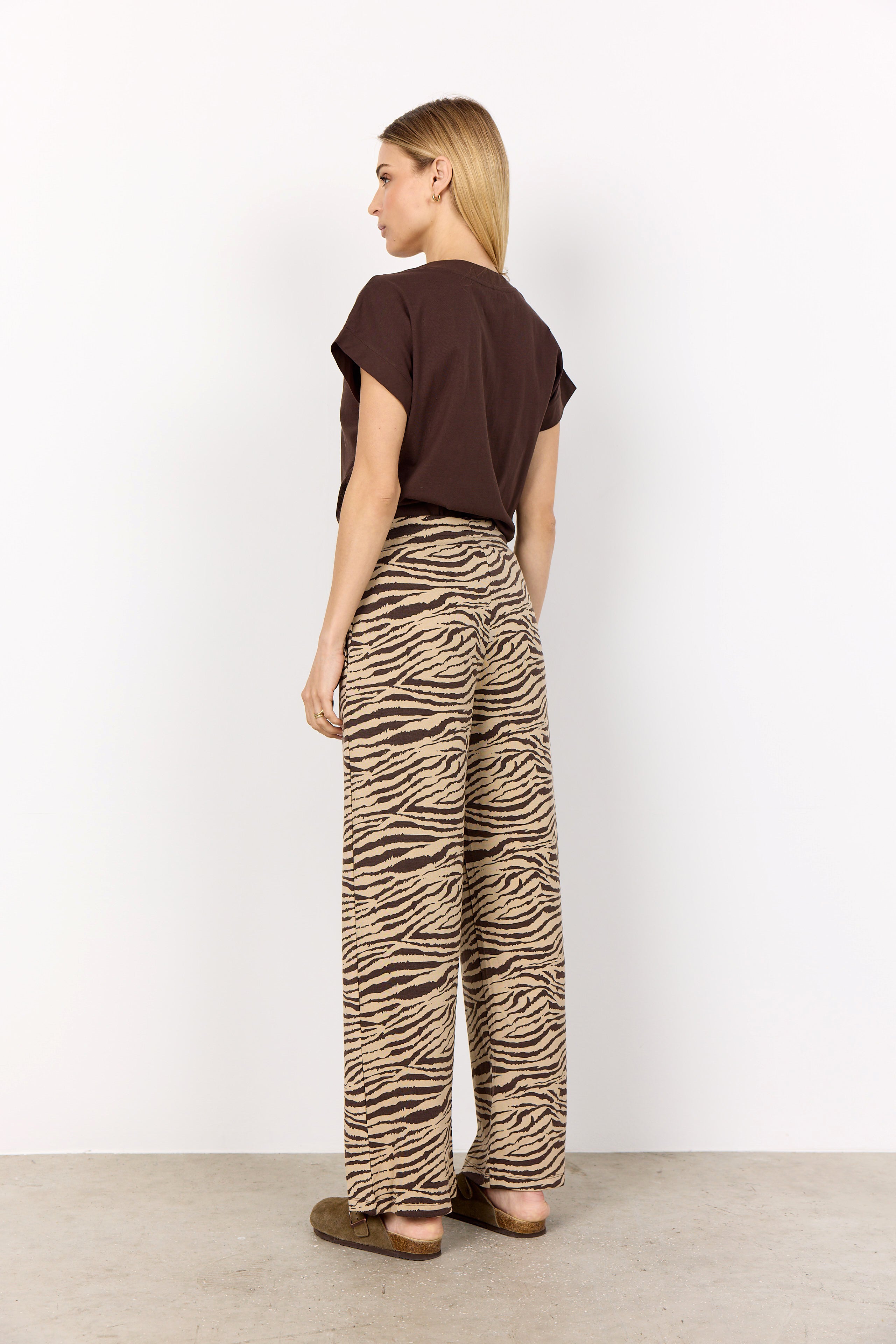 Salome Zebra Trousers | Chocolate