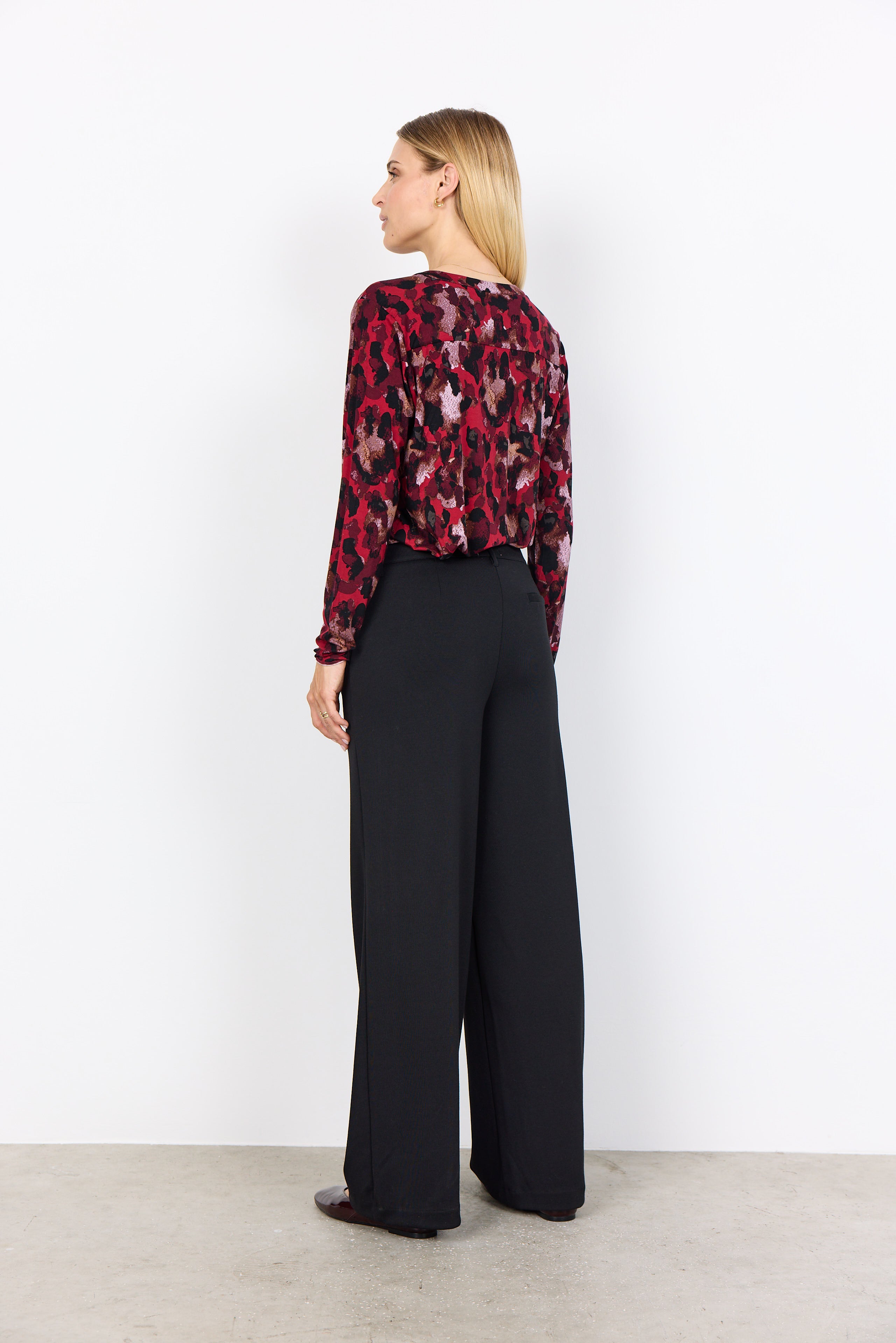 Marcia Animal Print Blouse - Red Multi