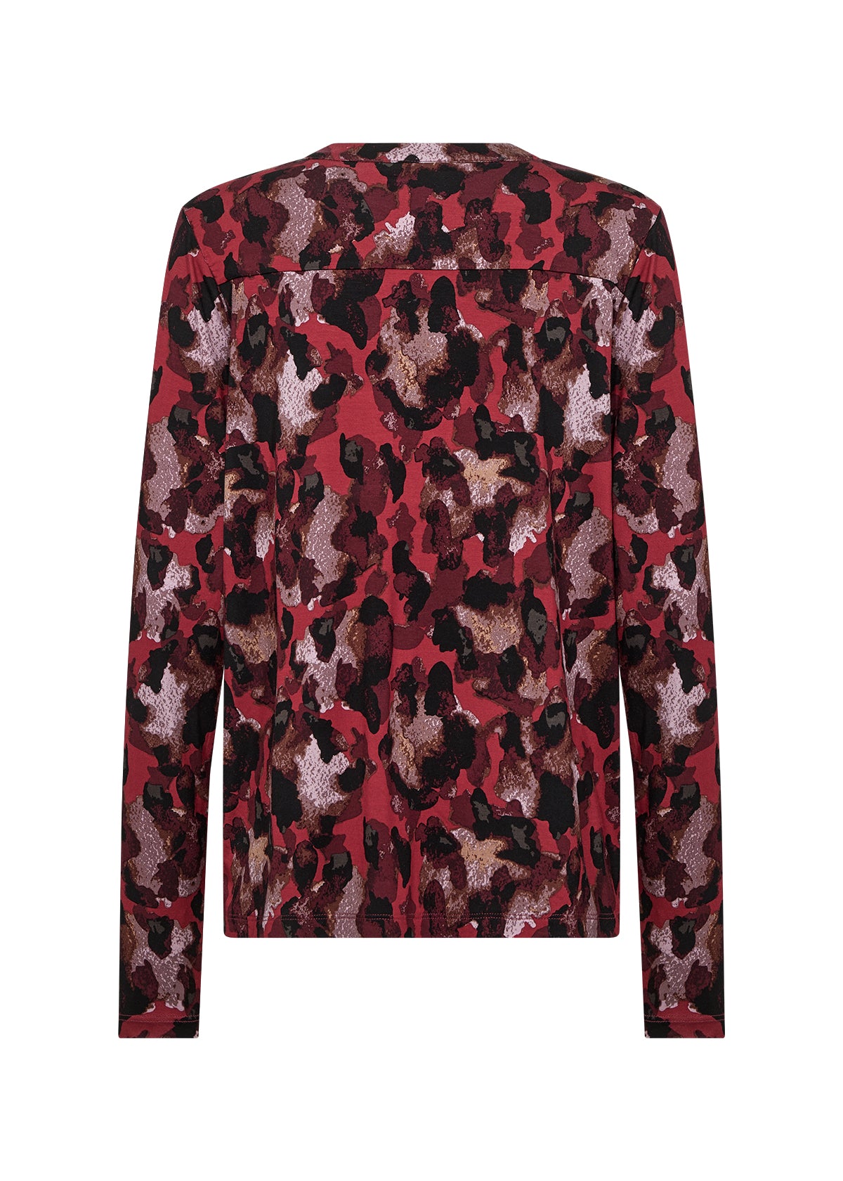 Marcia Animal Print Blouse - Red Multi