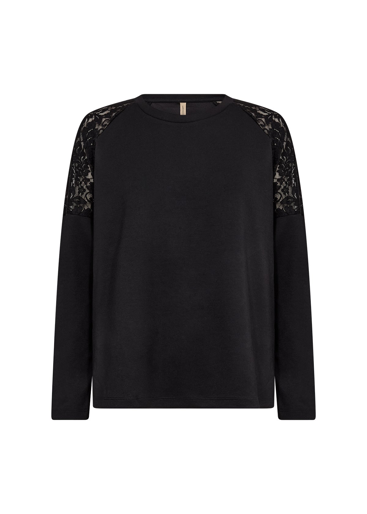 Banu Lace Jersey Top - Black