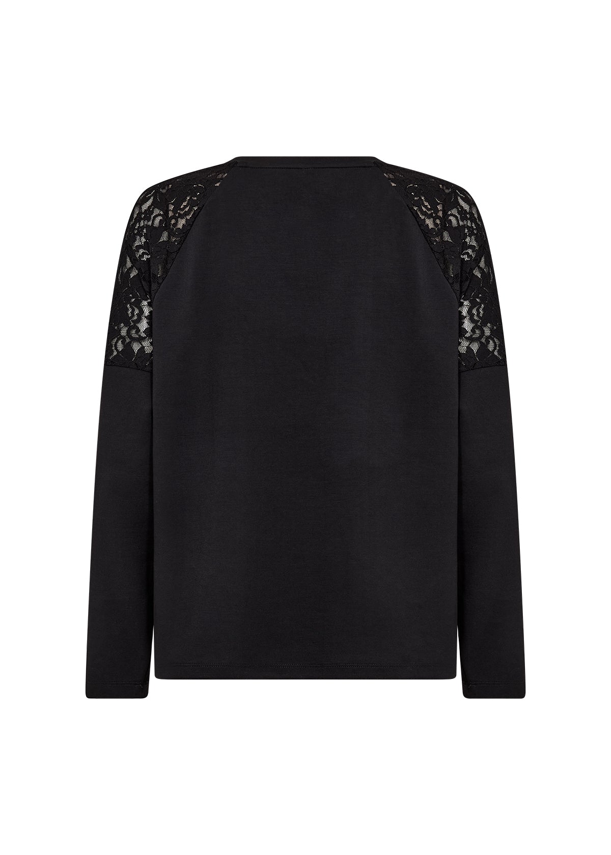 Banu Lace Jersey Top - Black