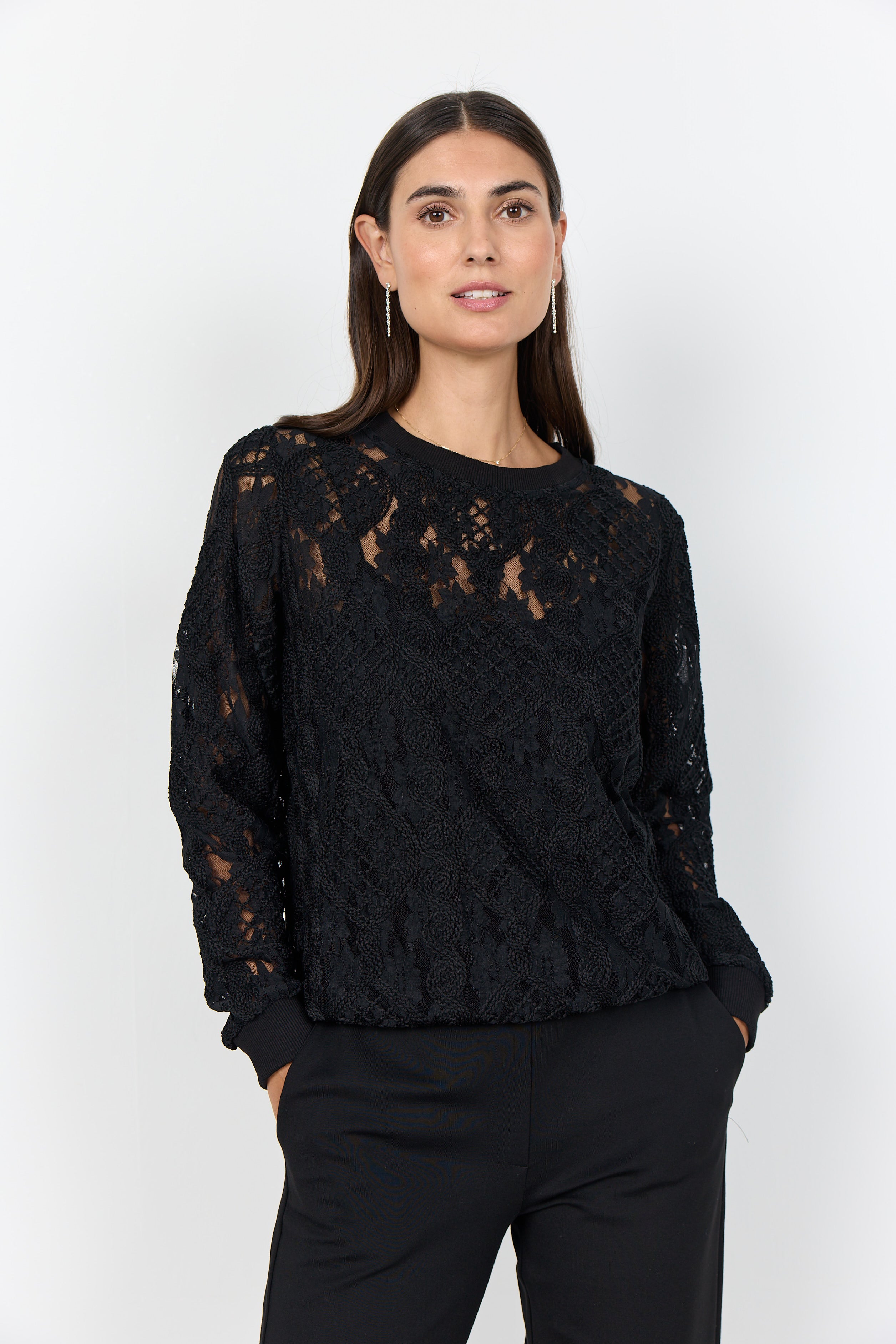 Alham Lace Top - Black