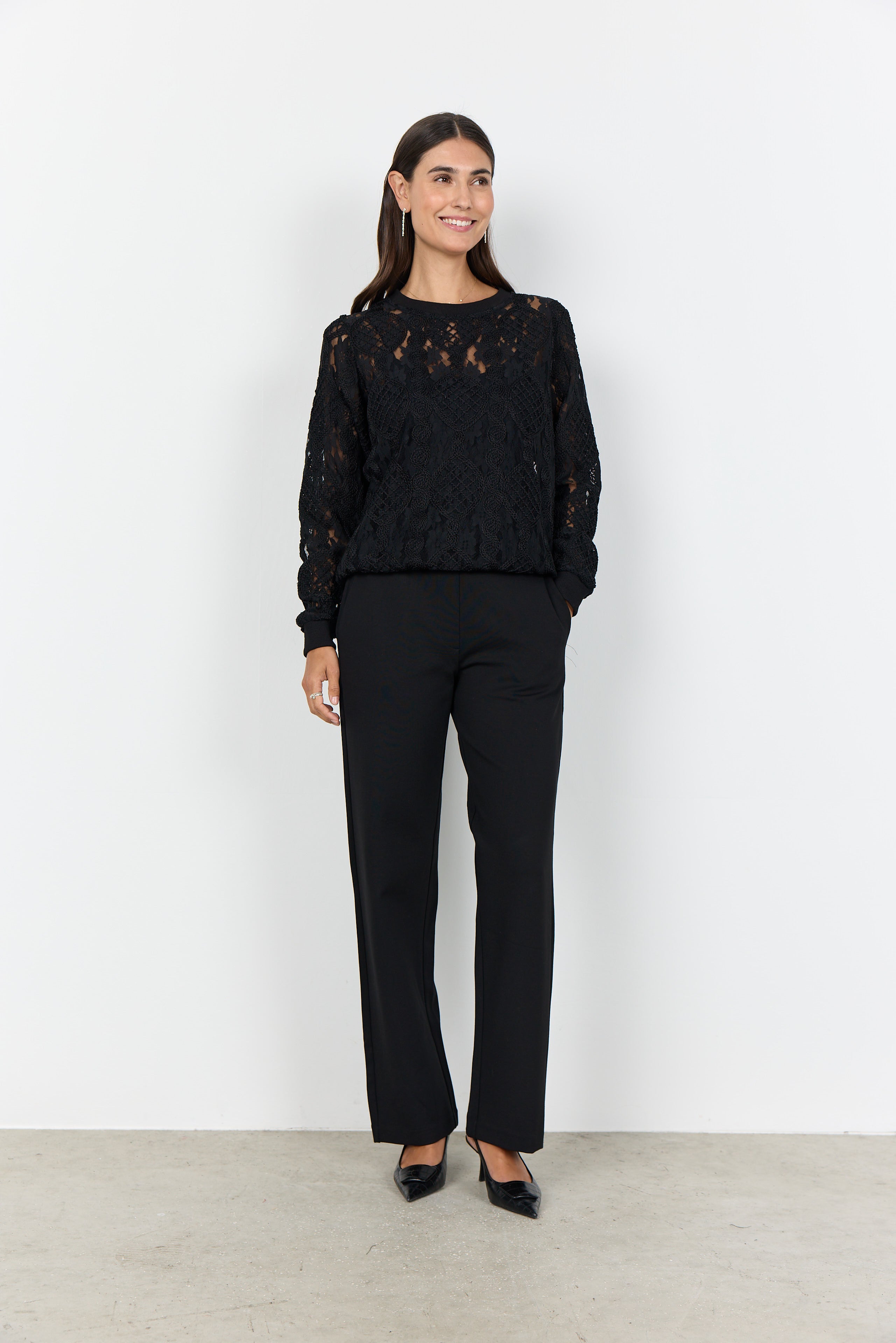 Alham Lace Top - Black