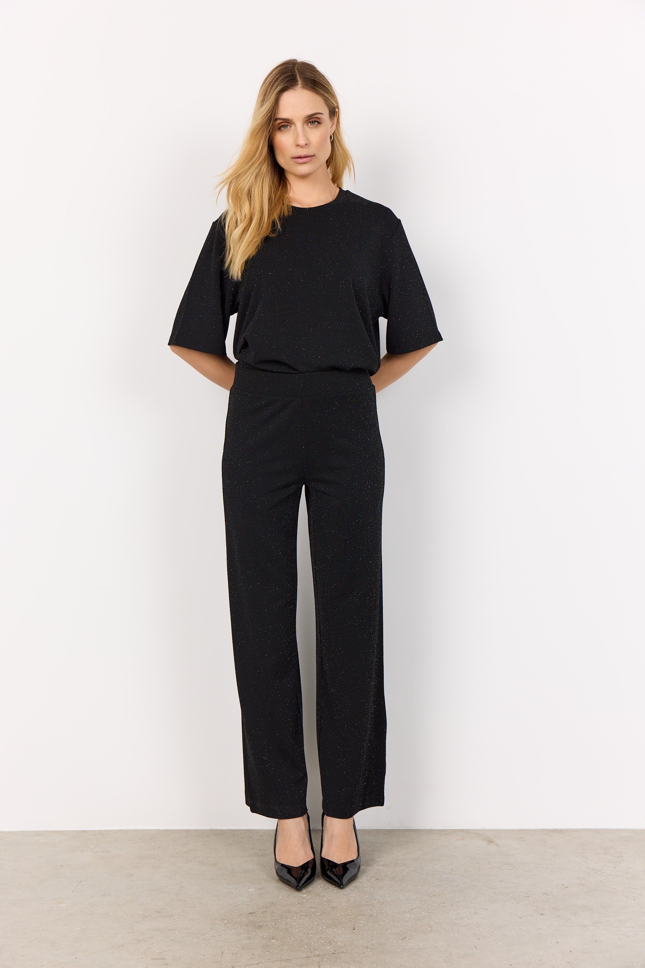 Andine Sparkly Trousers - Black