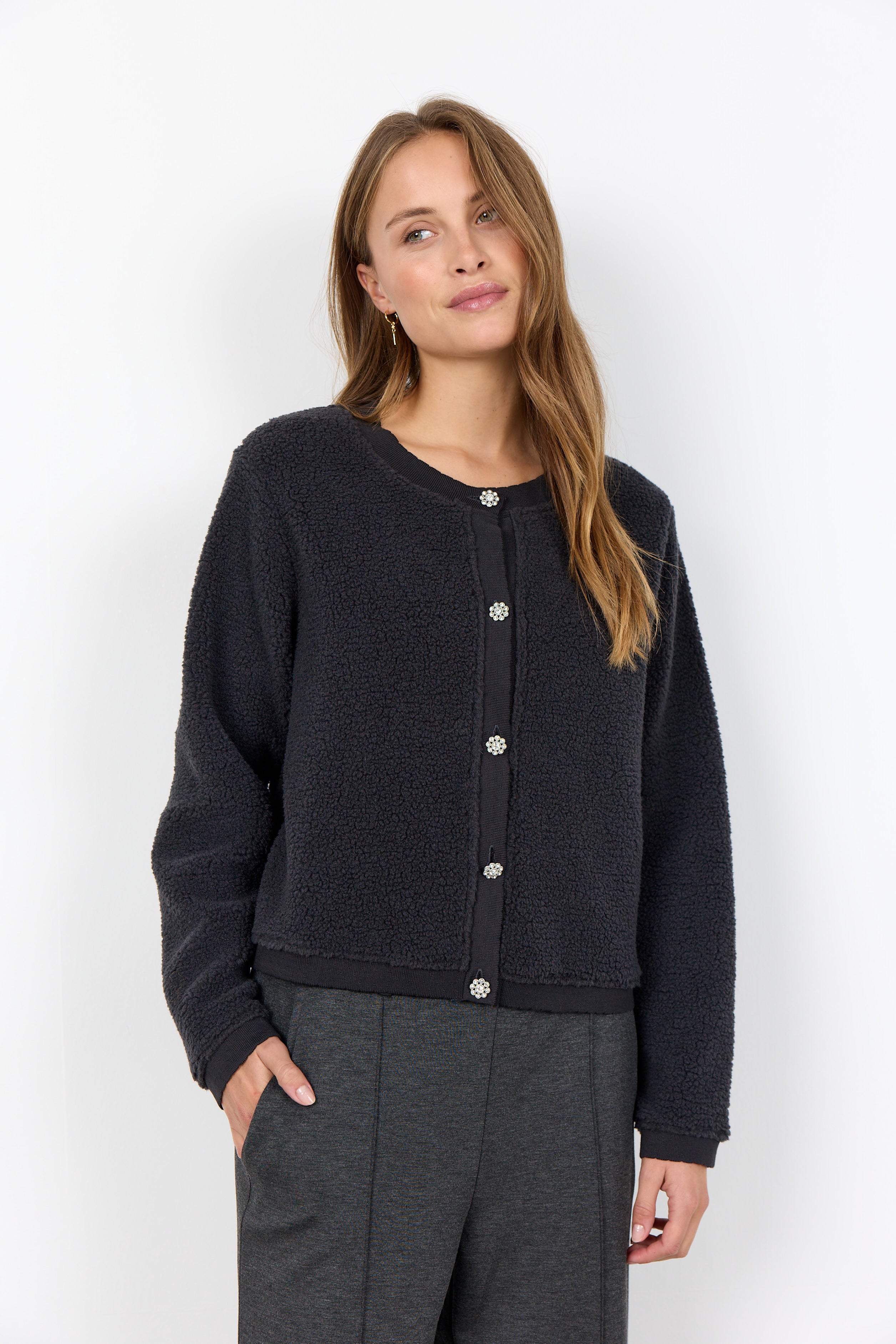 Onyx Textured Jacket - Dark Grey