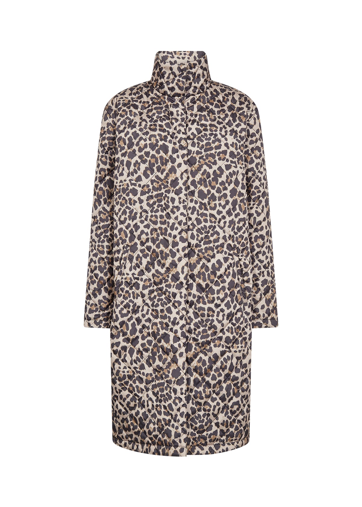 Sedine Longline Puffer Jacket - Animal Print