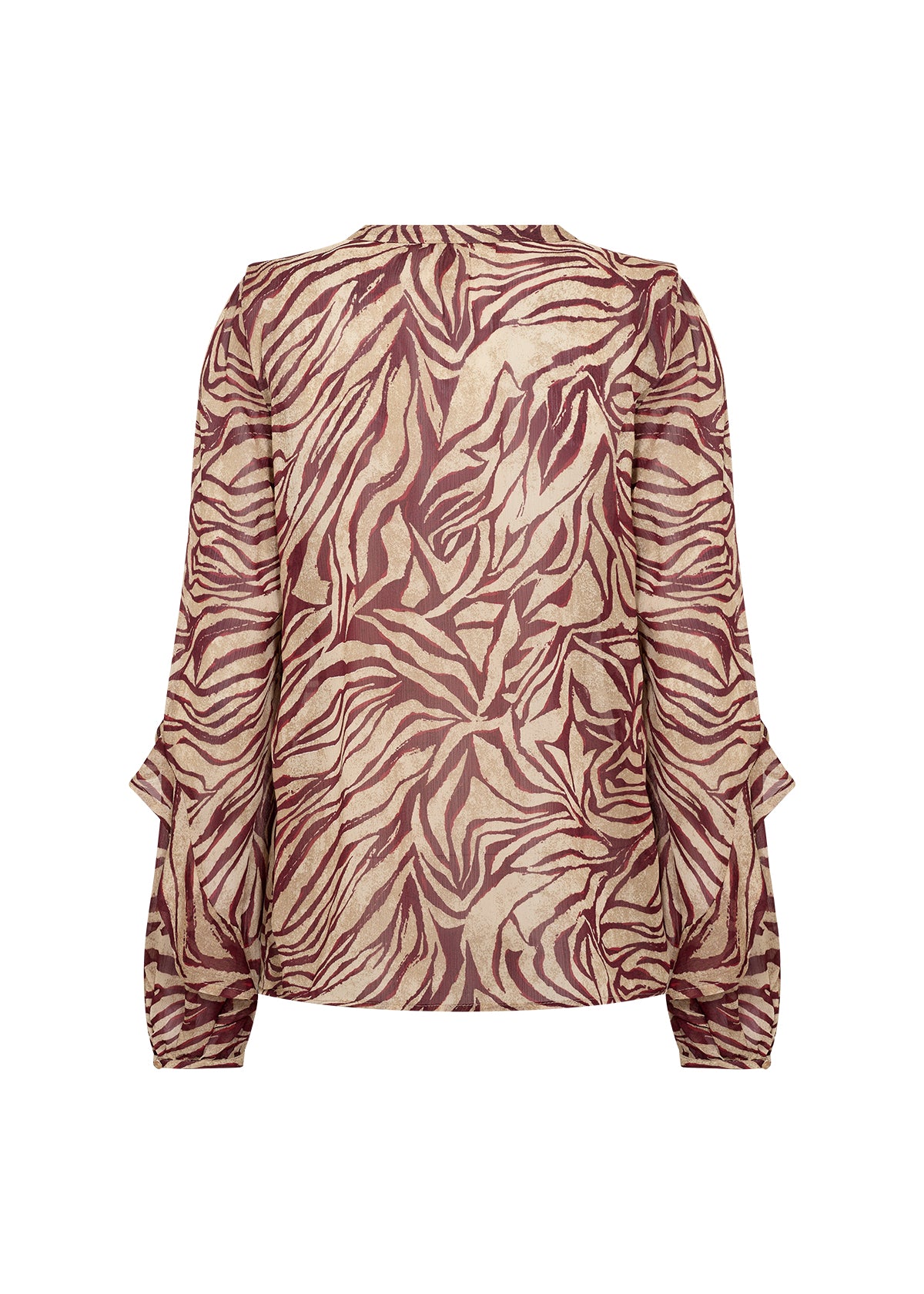 Valborg Ruffle Shirt - Red Mix