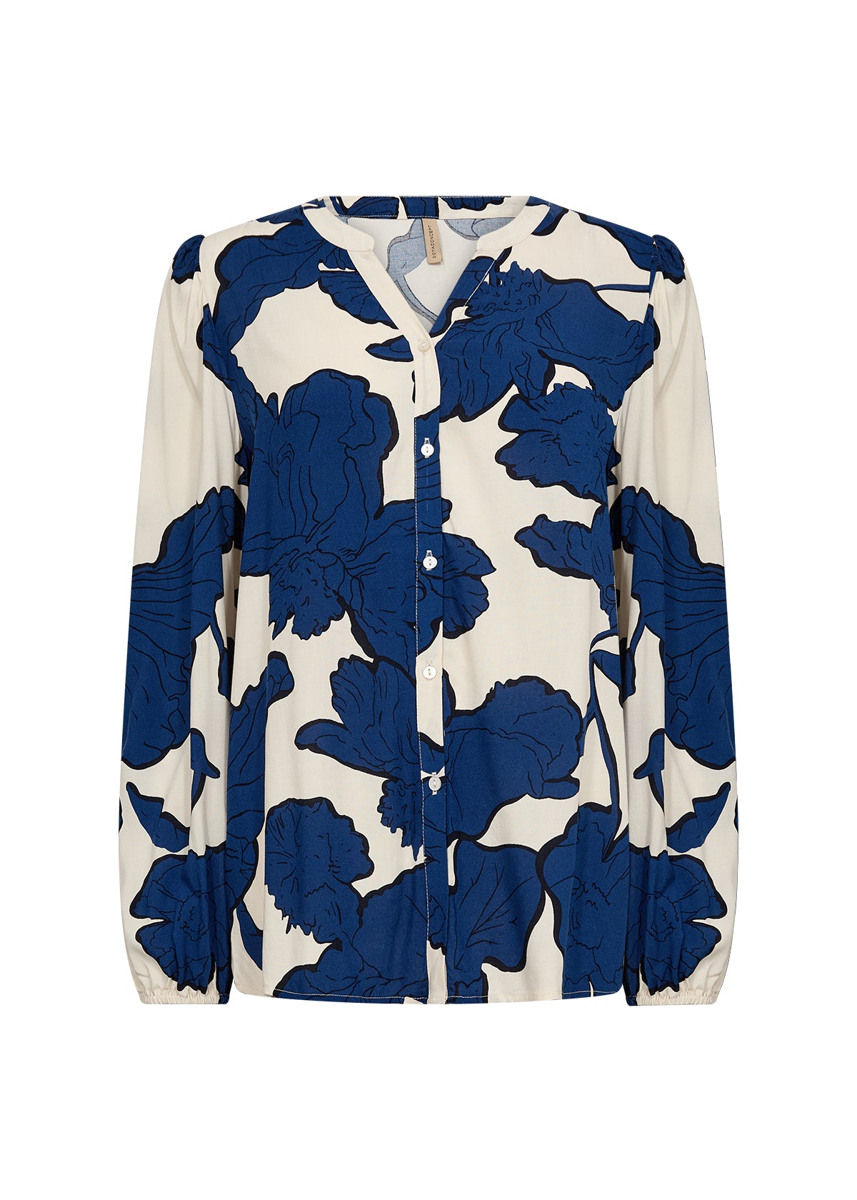 Vigdis Floral Shirt - Blue/Cream