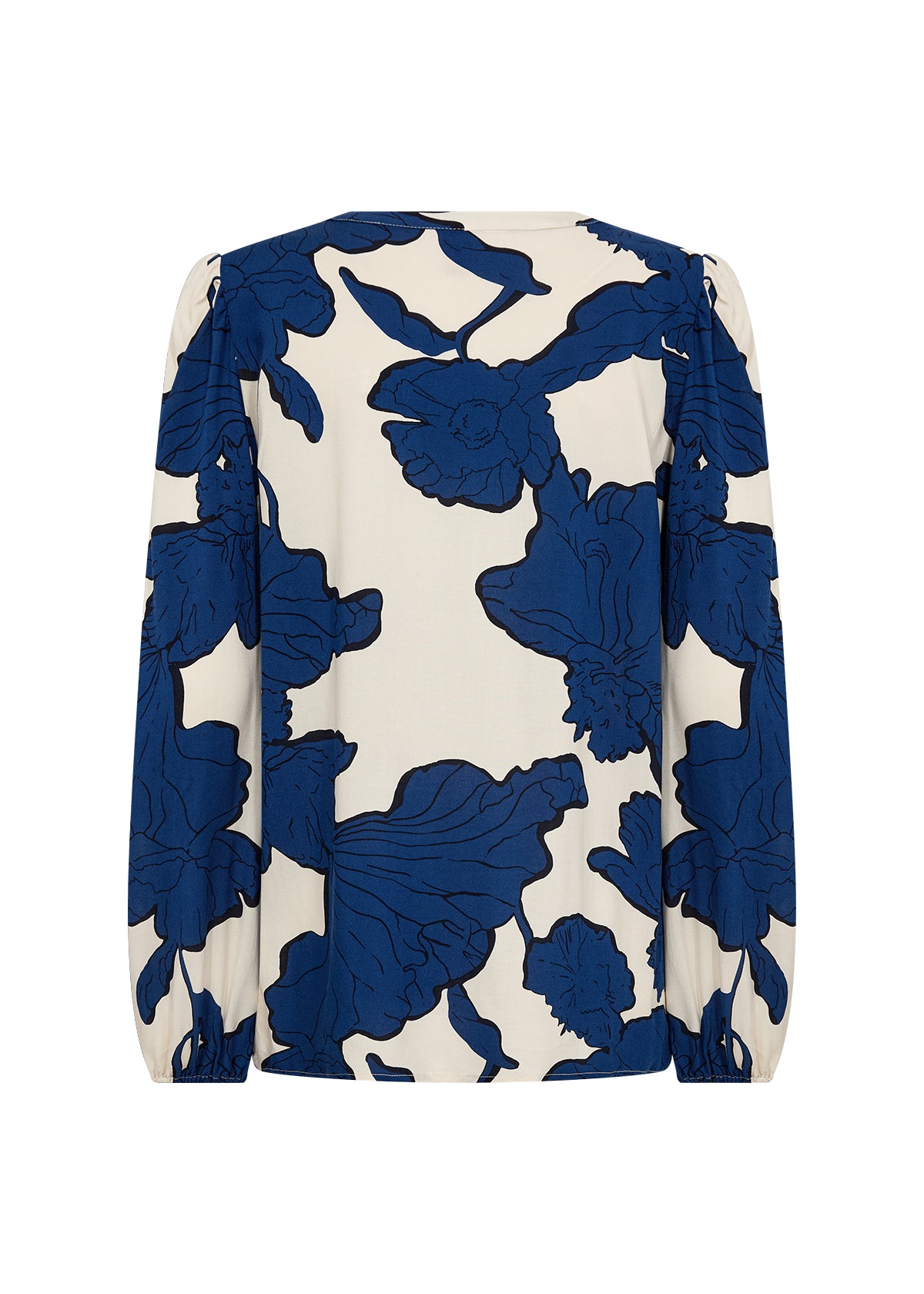 Vigdis Floral Shirt - Blue/Cream