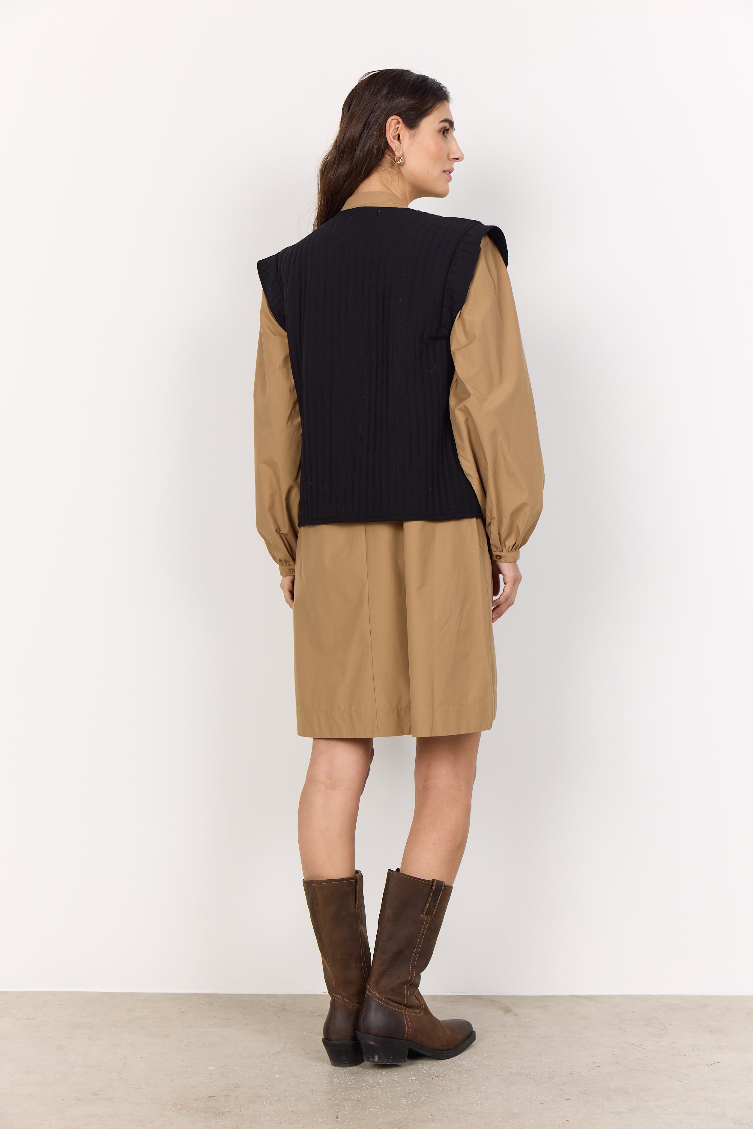 Verna Stitch Waistcoat - Black