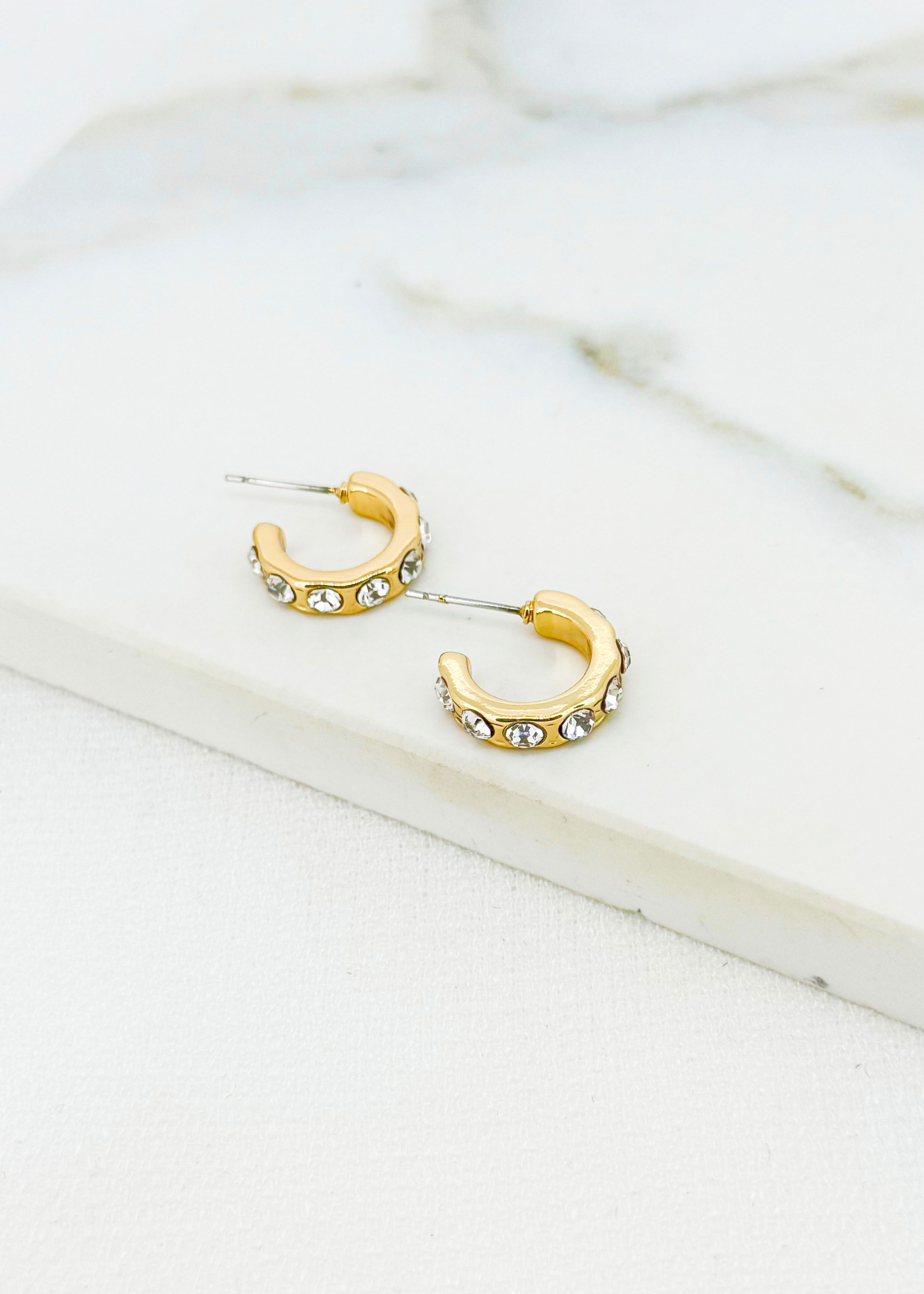Small Hoop Earrings - Gold