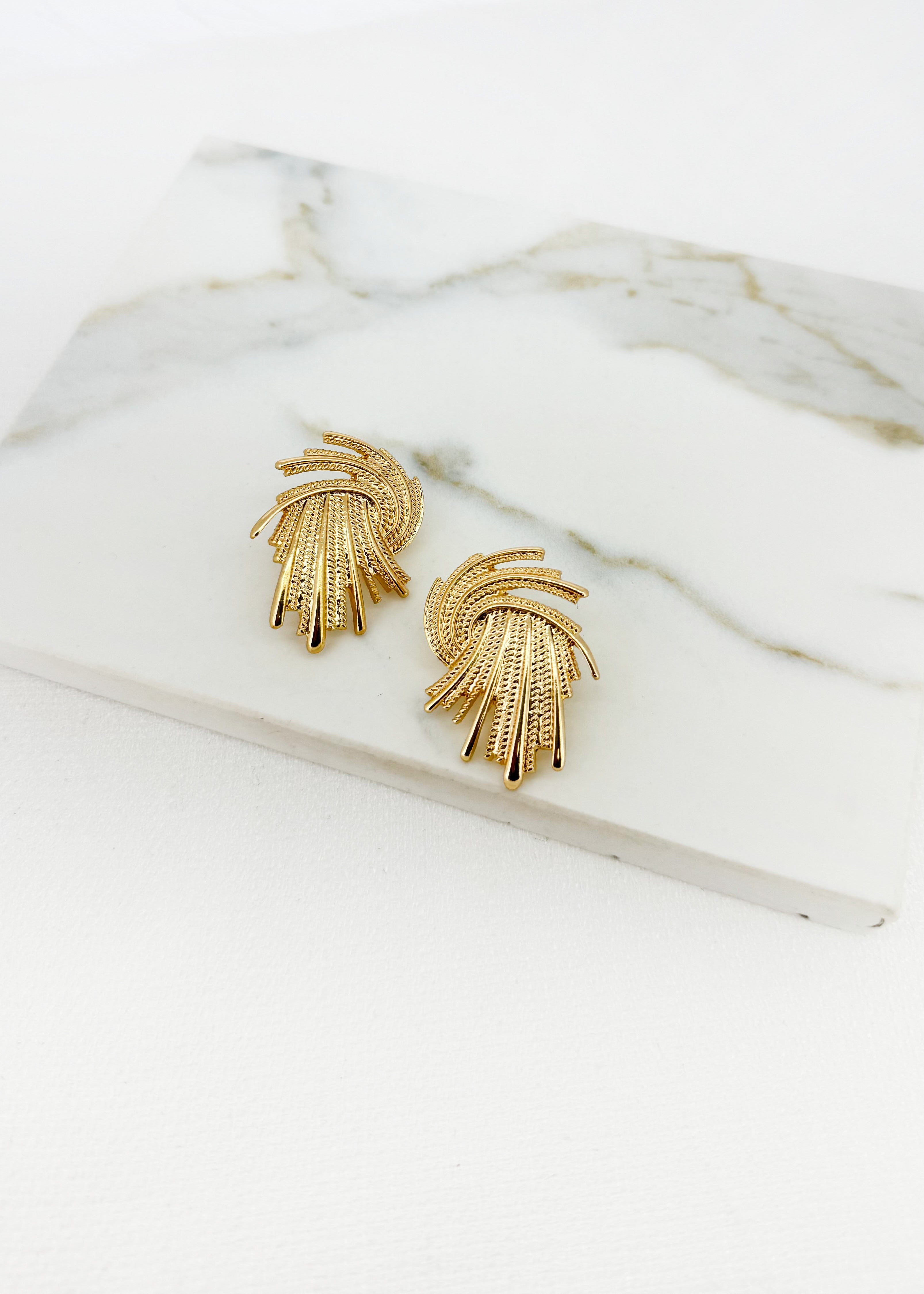 Large Earrings - Gold