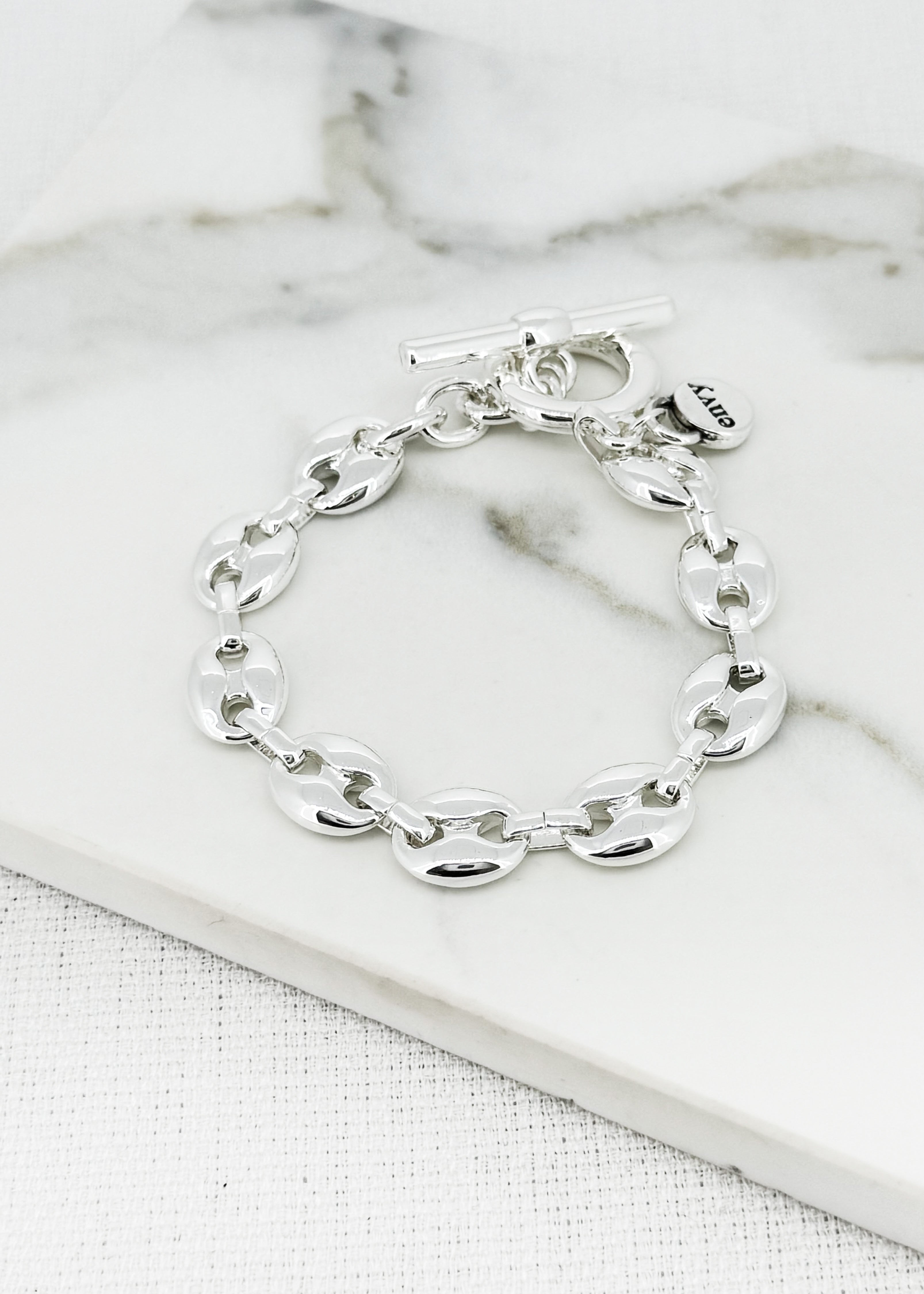 Chain T-Bar Bracelet - Silver