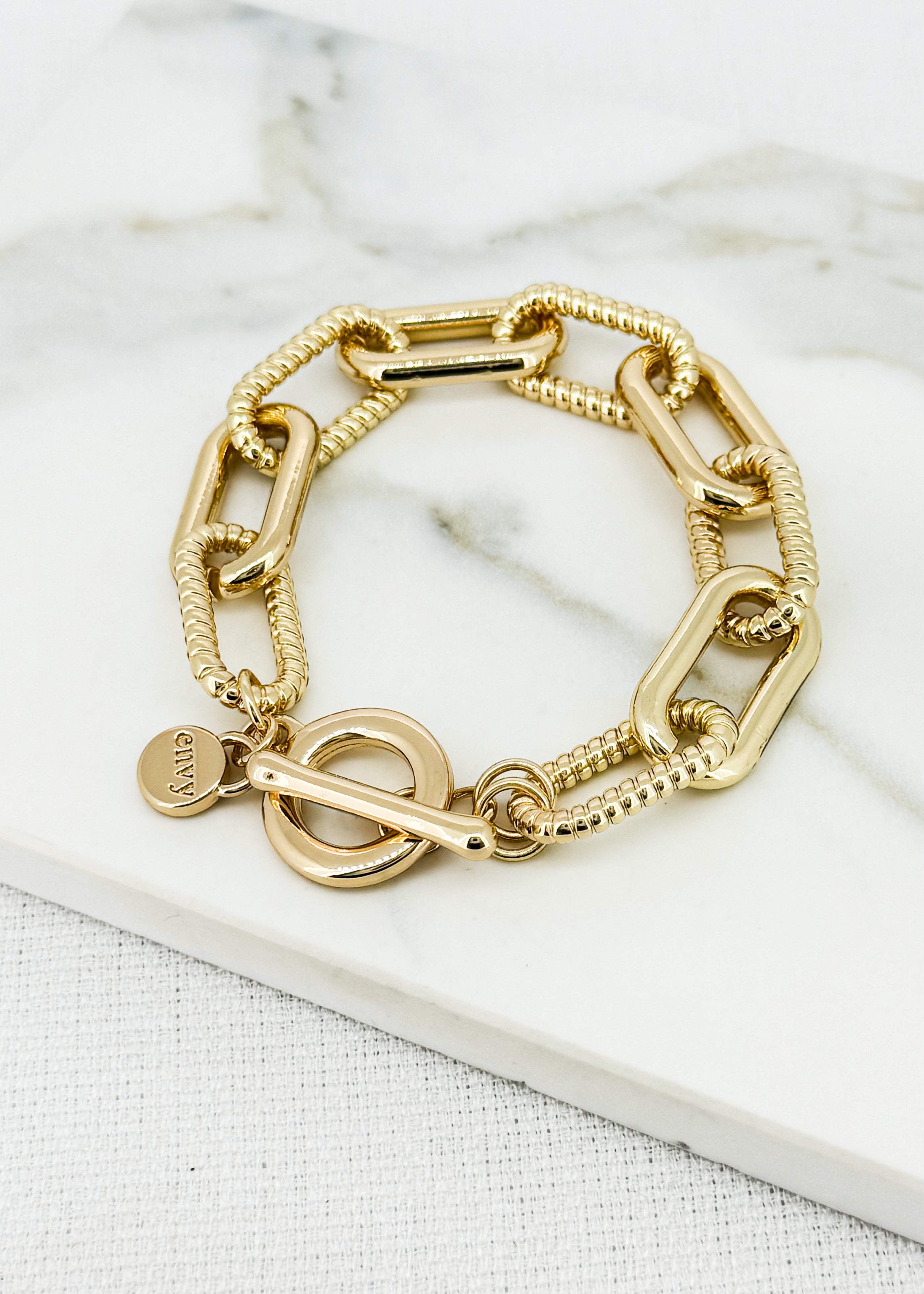 Large Link Bracelet - Gold