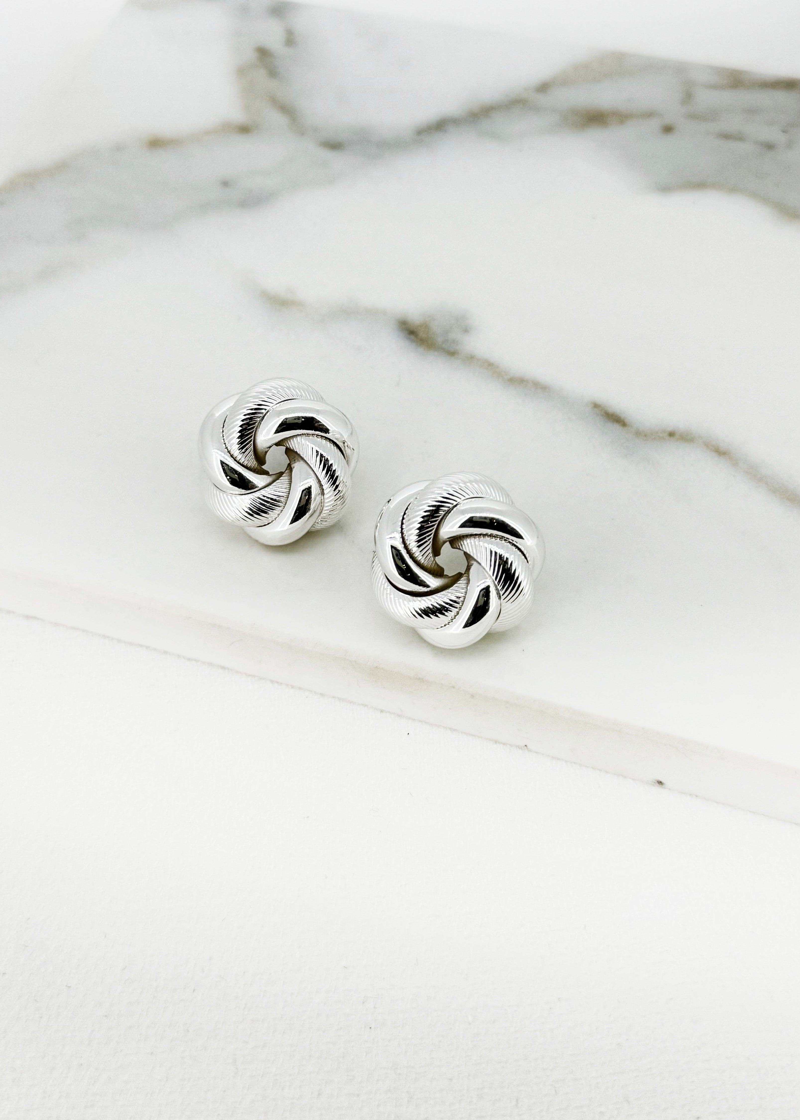Knot Earrings - Silver