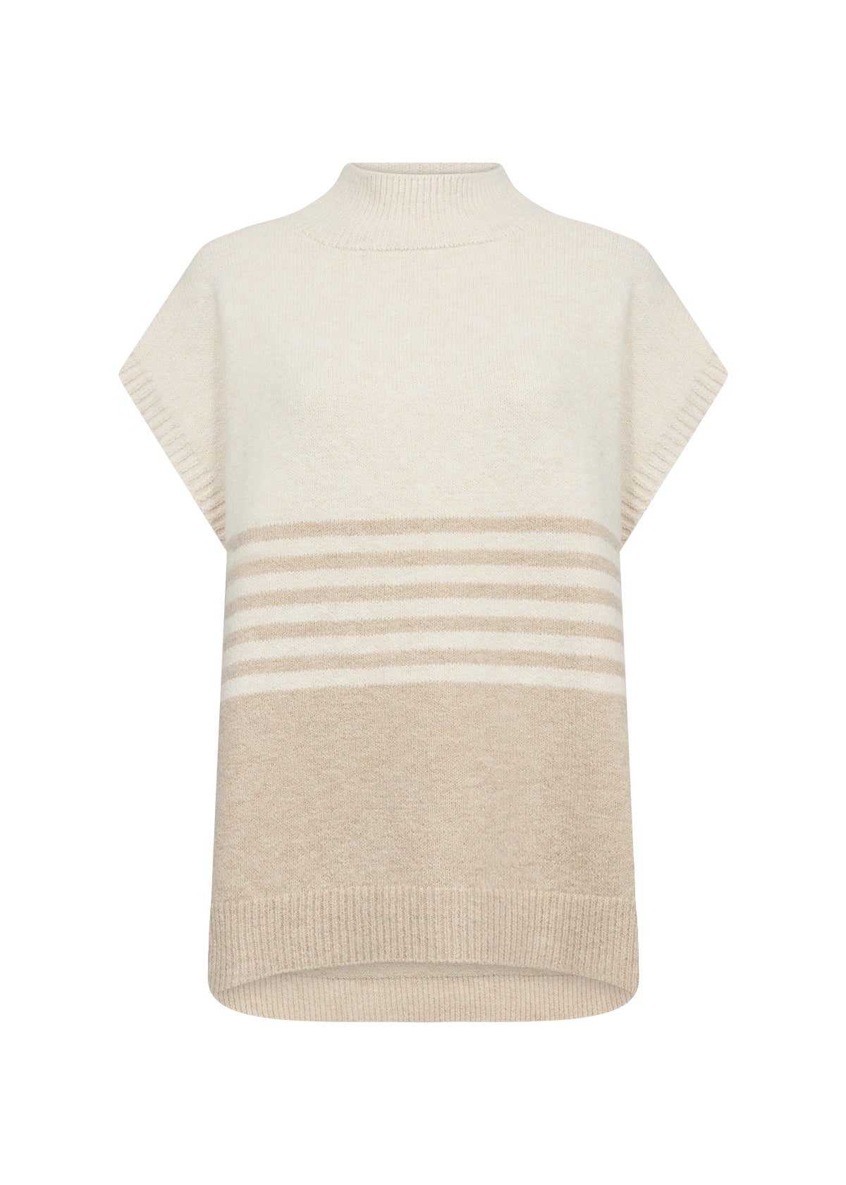 Selvi Short Sleeved Knitted Pullover - Sand