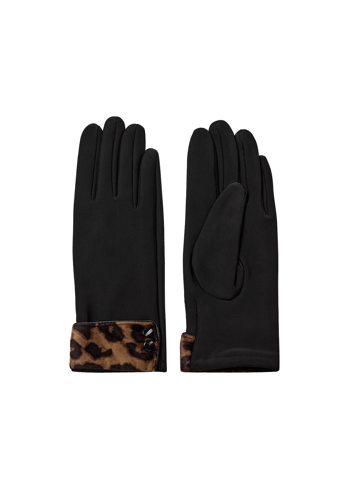 Nie Gloves - Black/Animal Print