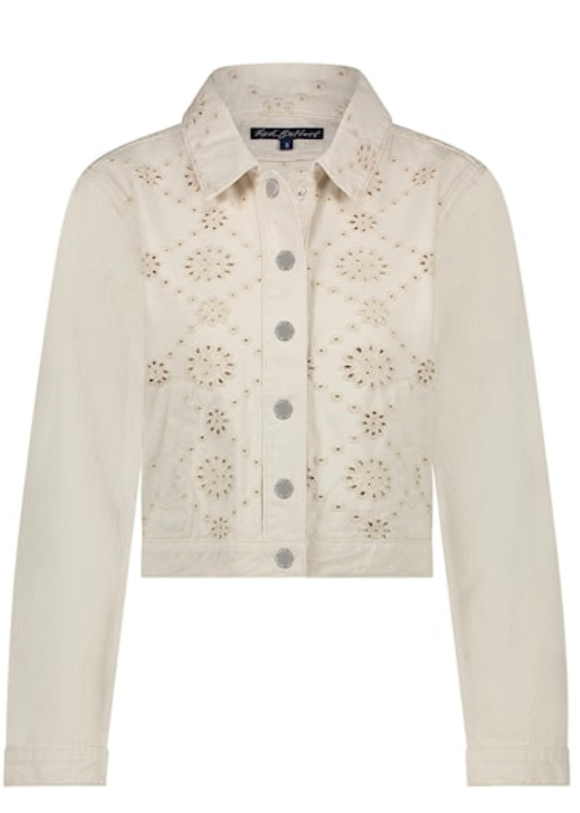 Shelly Broderie Jacket - Stone