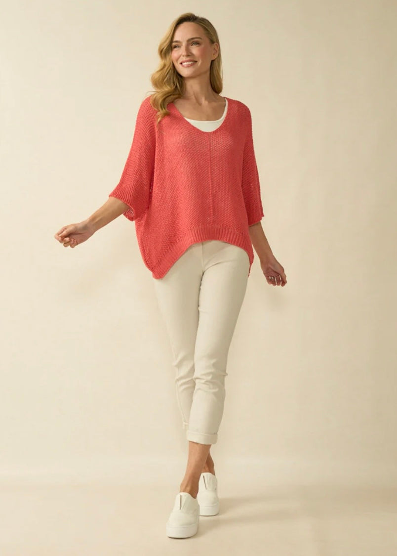 Oversized knit - Coral