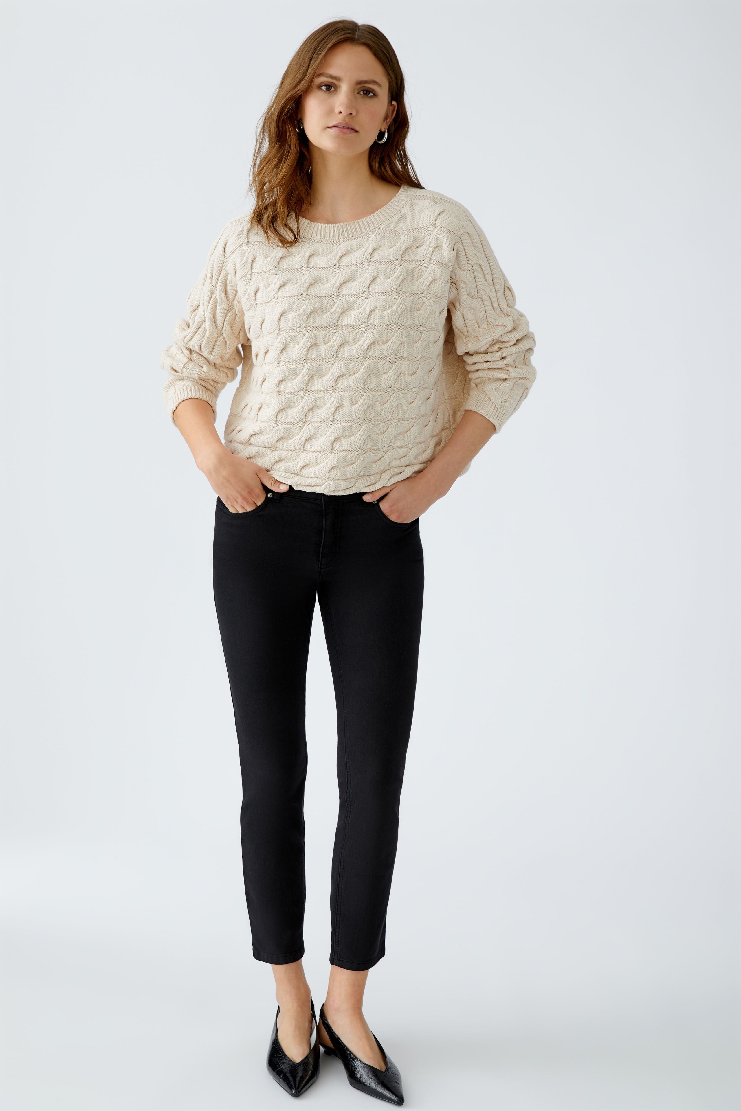 Sirah Cable Knit Jumper - Off White