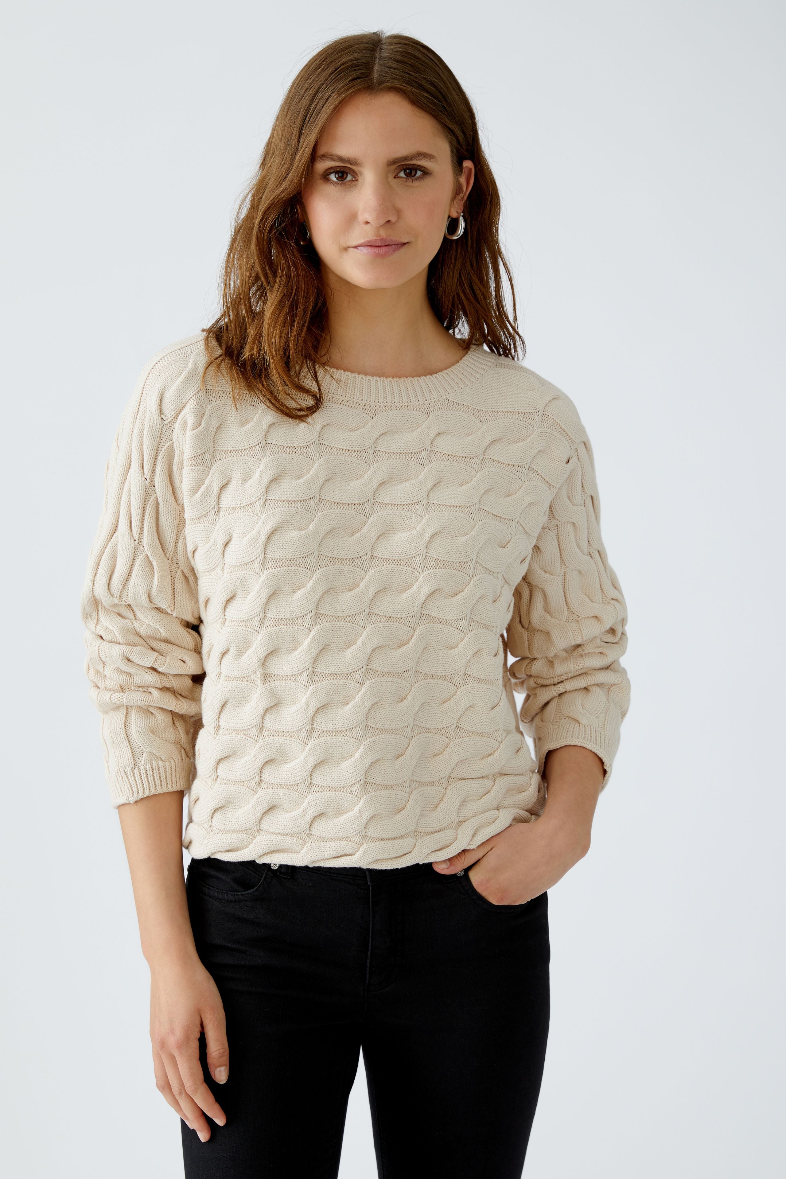 Sirah Cable Knit Jumper - Off White