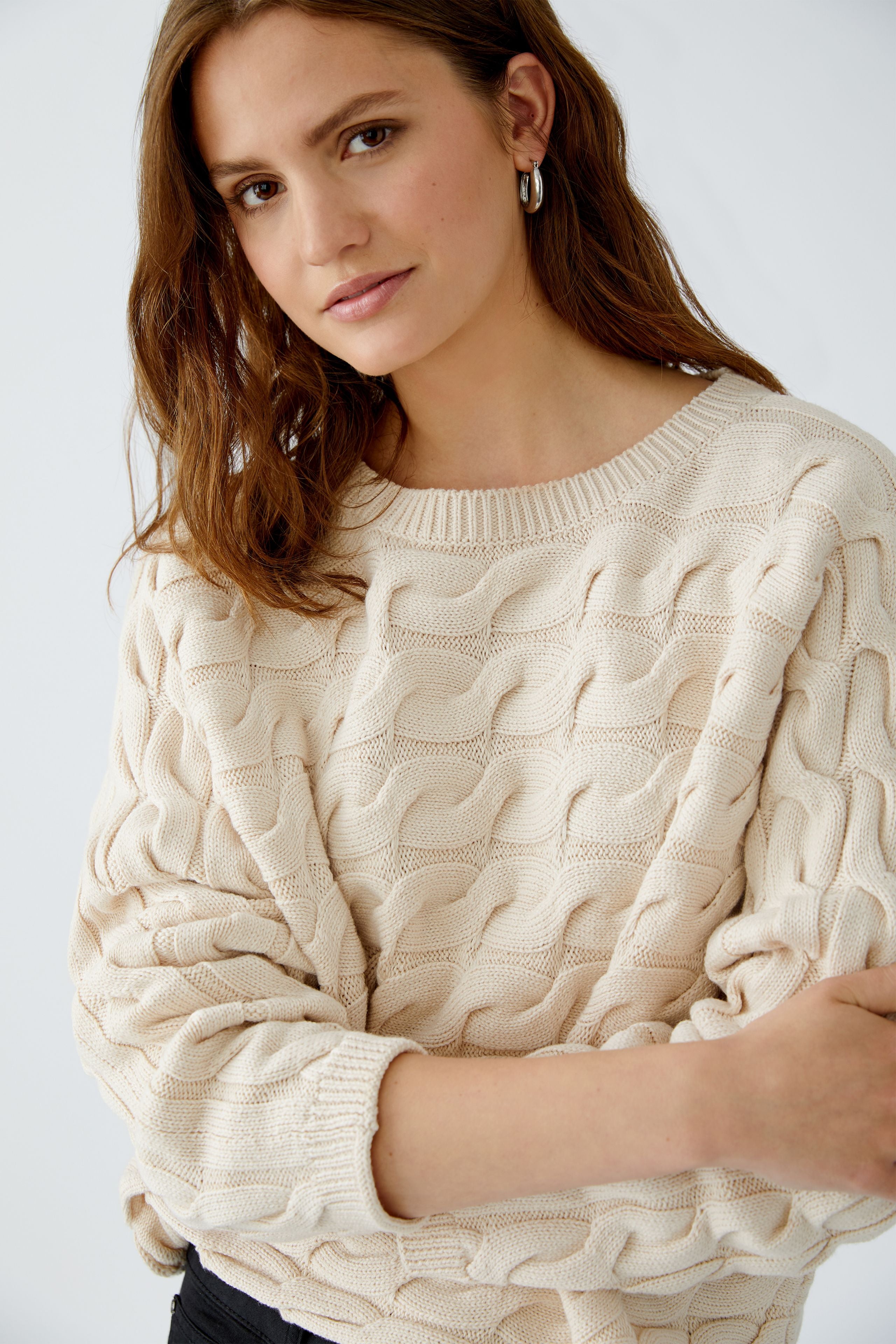 Sirah Cable Knit Jumper - Off White