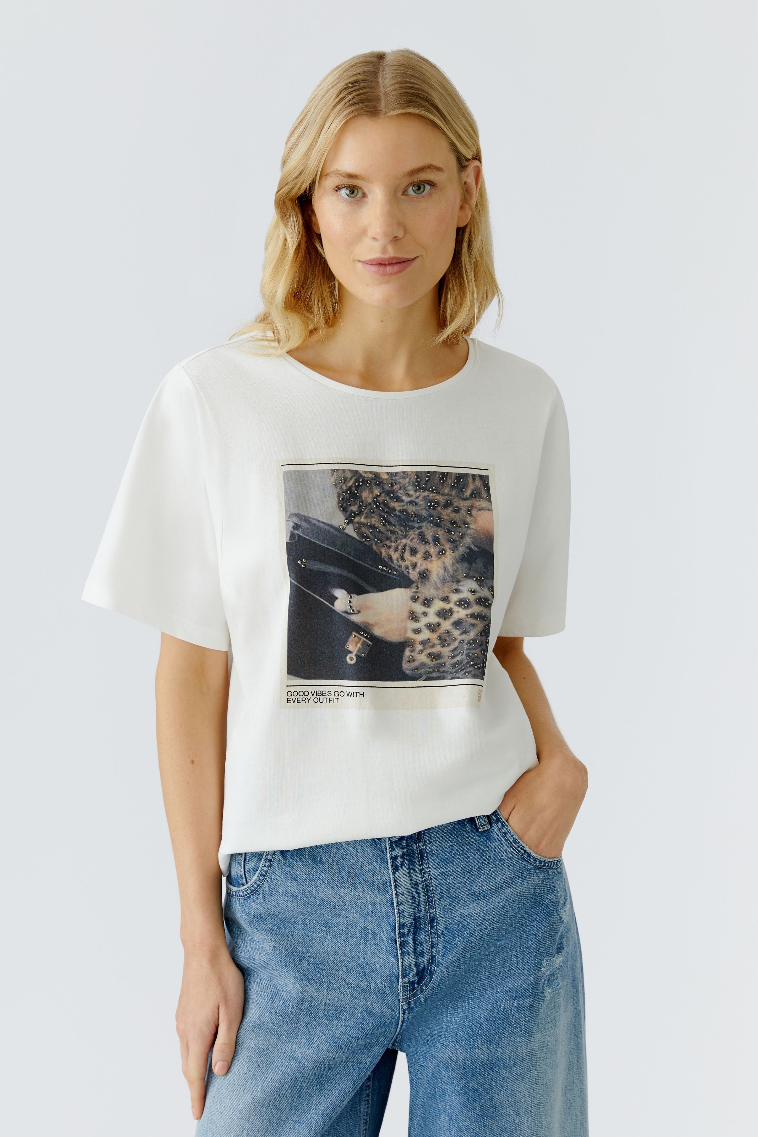 Gemstone Motif T-Shirt - White