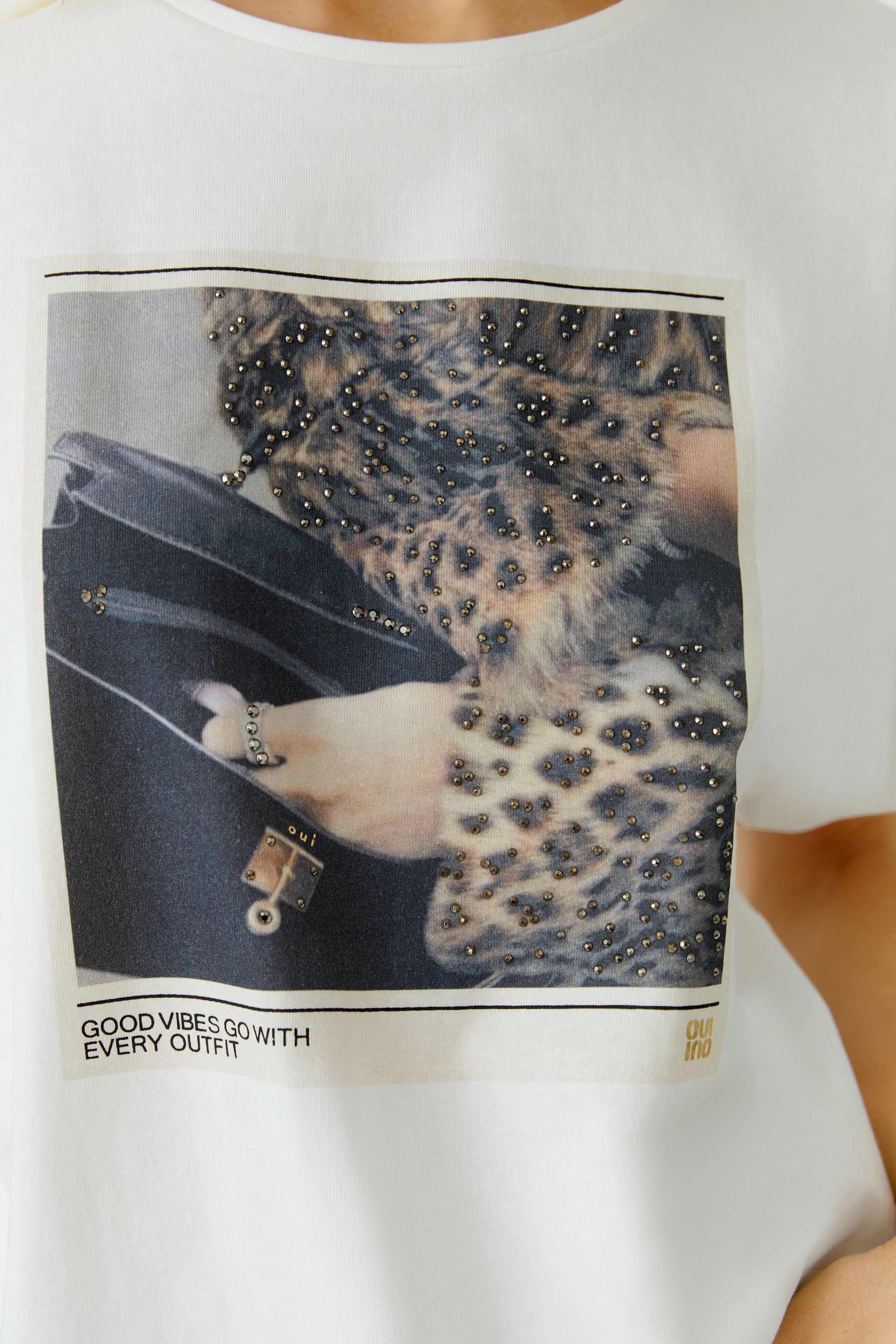 Gemstone Motif T-Shirt - White