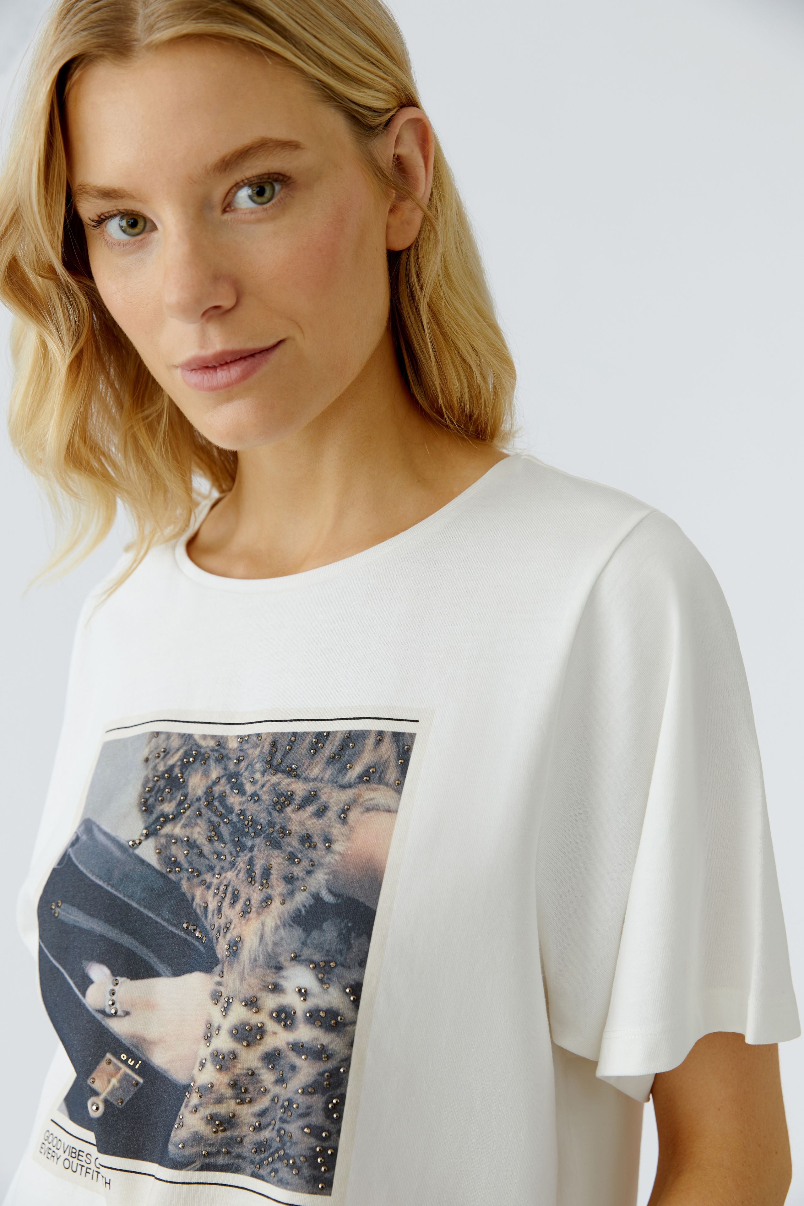 Gemstone Motif T-Shirt - White