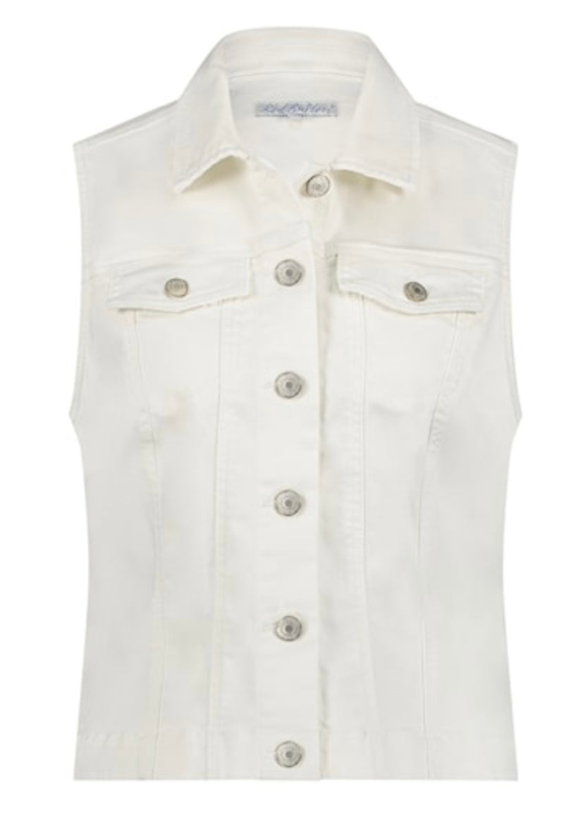 Joekie Denim Waistcoat - Off White