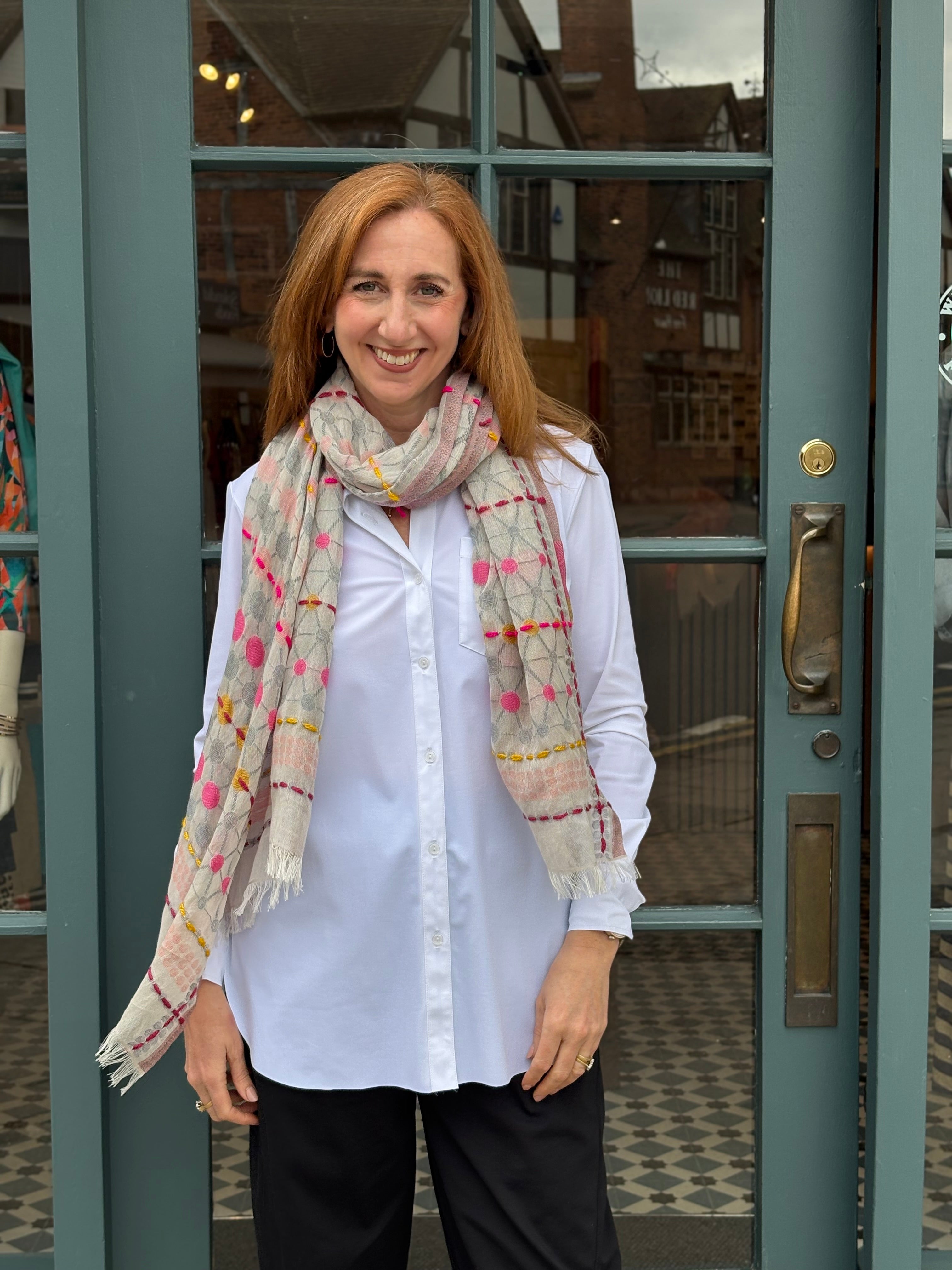 Scarf - Grey/Pink