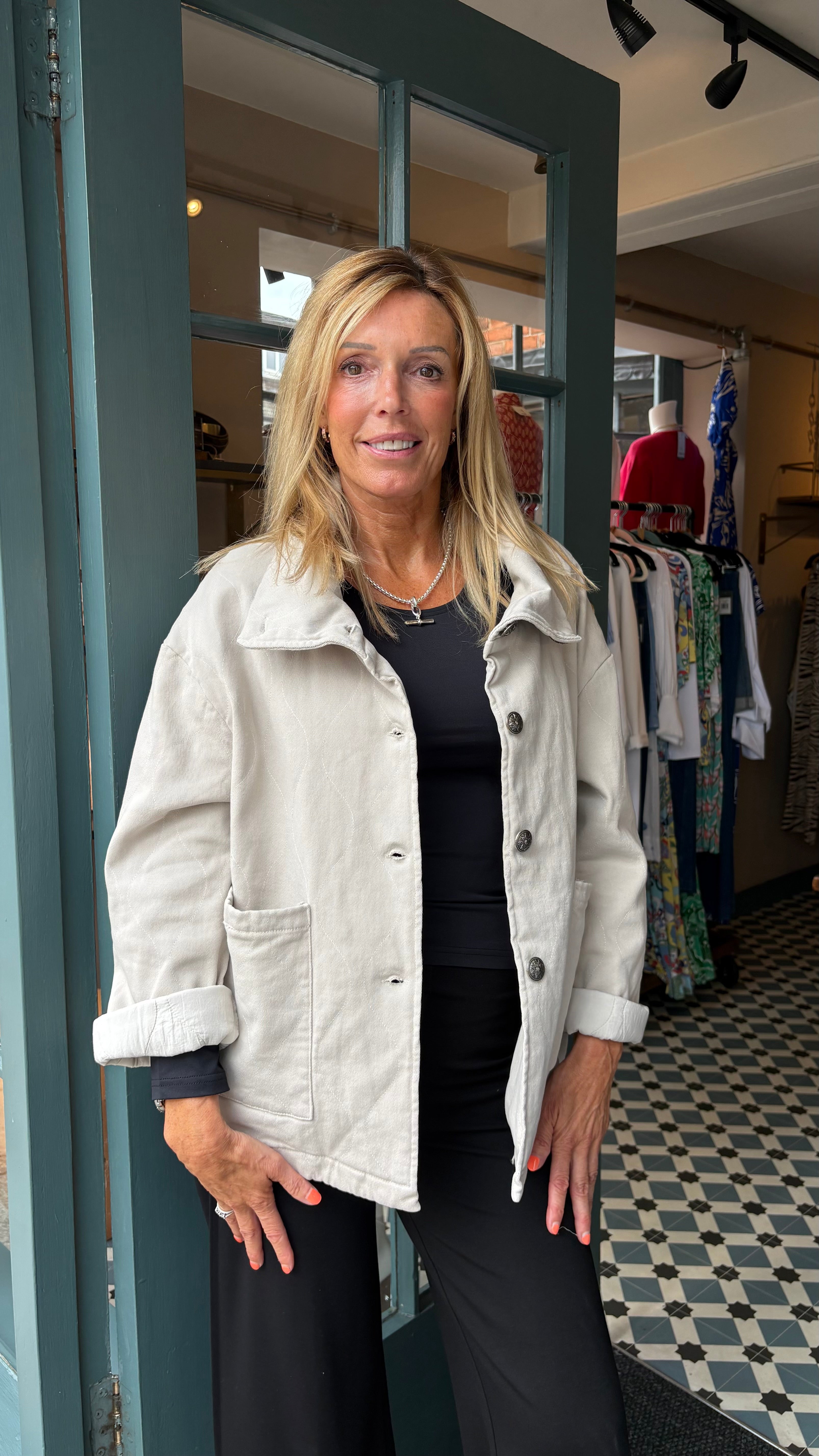 Quilted jacket - Beige