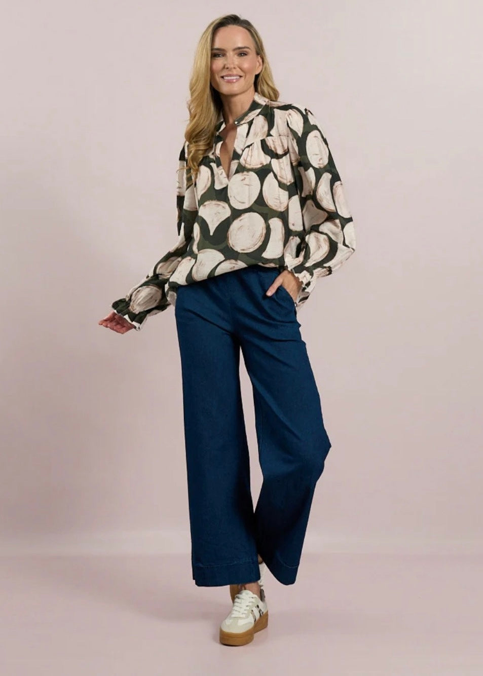Circle Blouse - Green