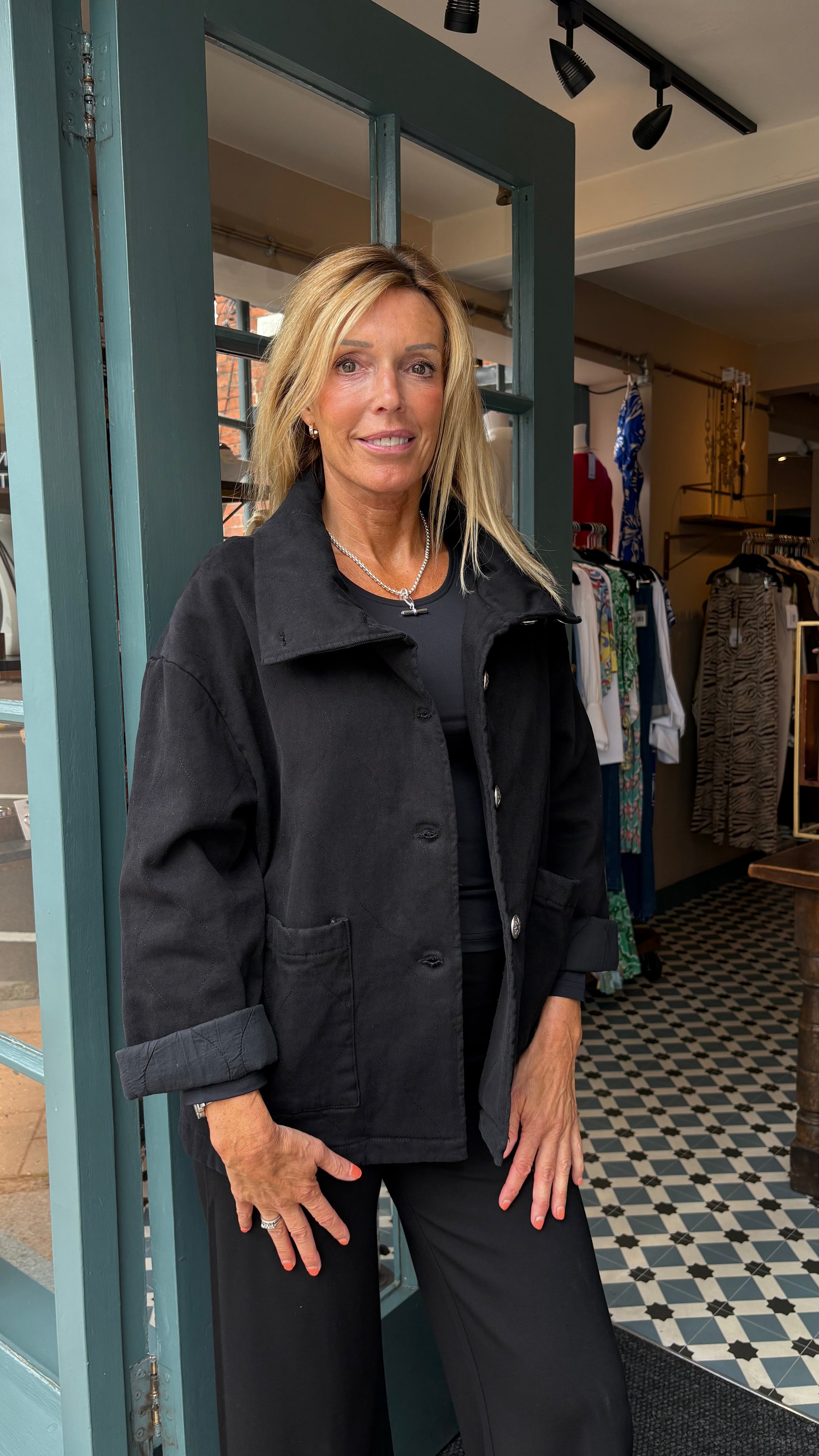 Quilted jacket - Black