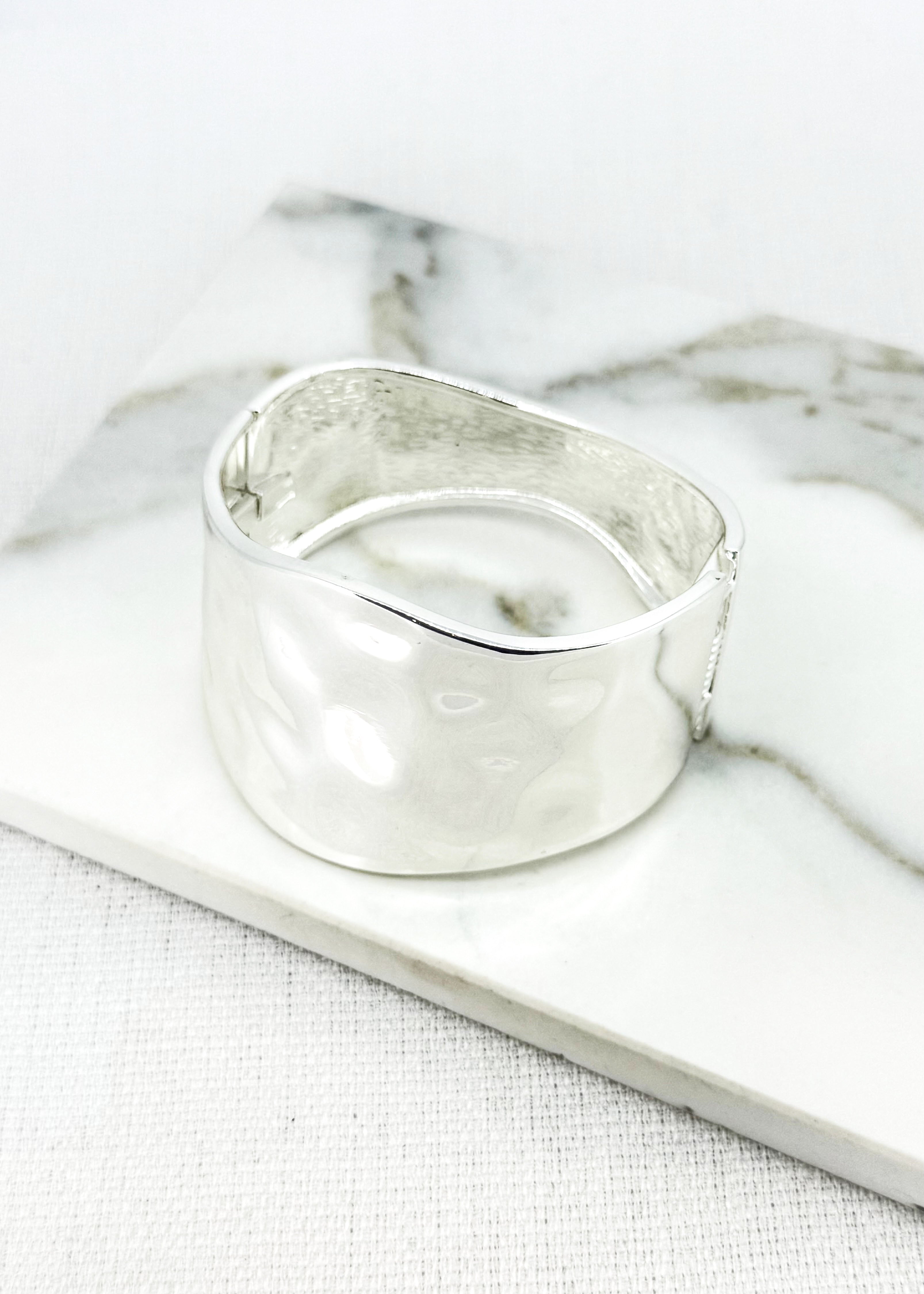 Hammered Cuff - Silver