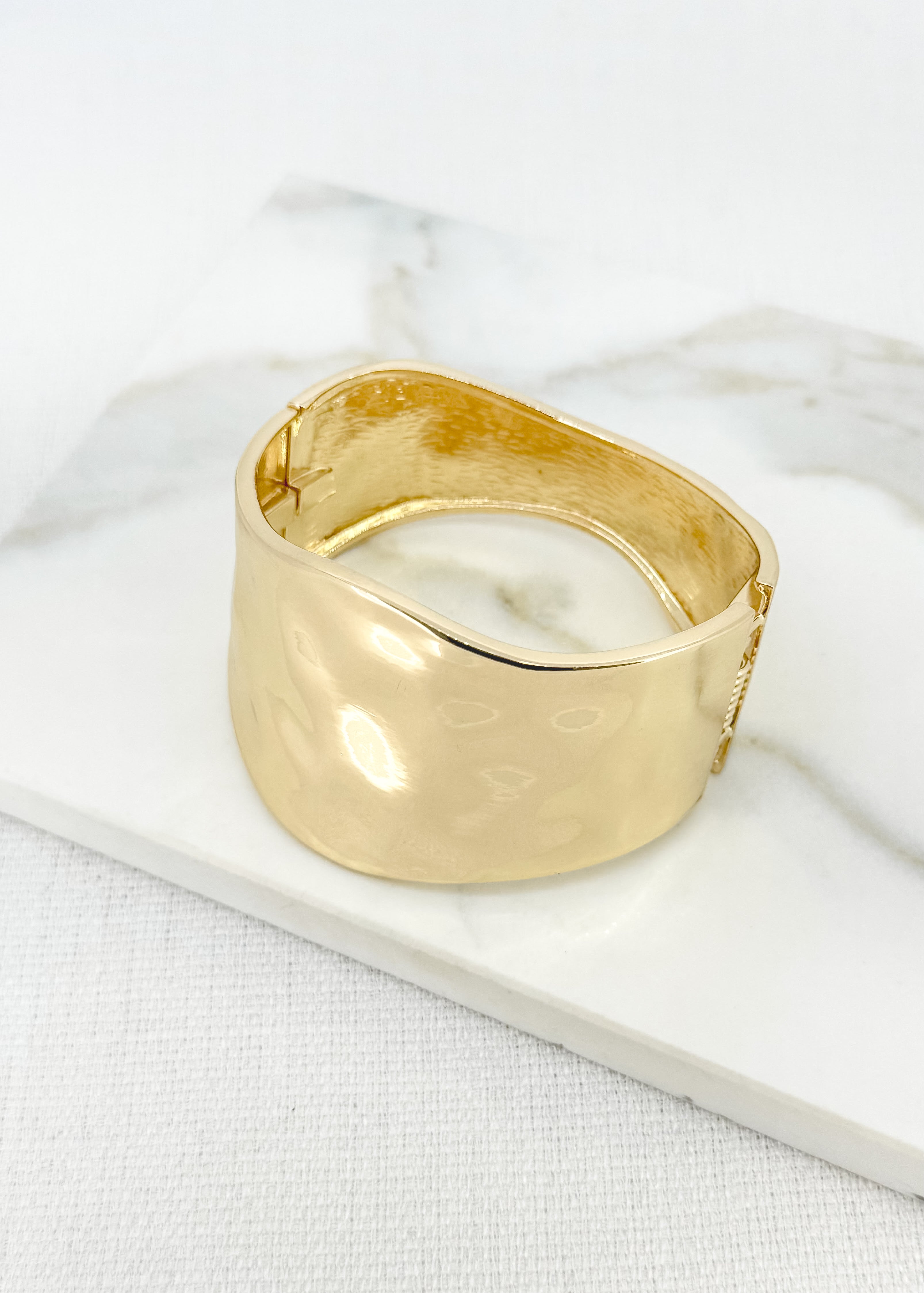 Hammered Cuff - Gold