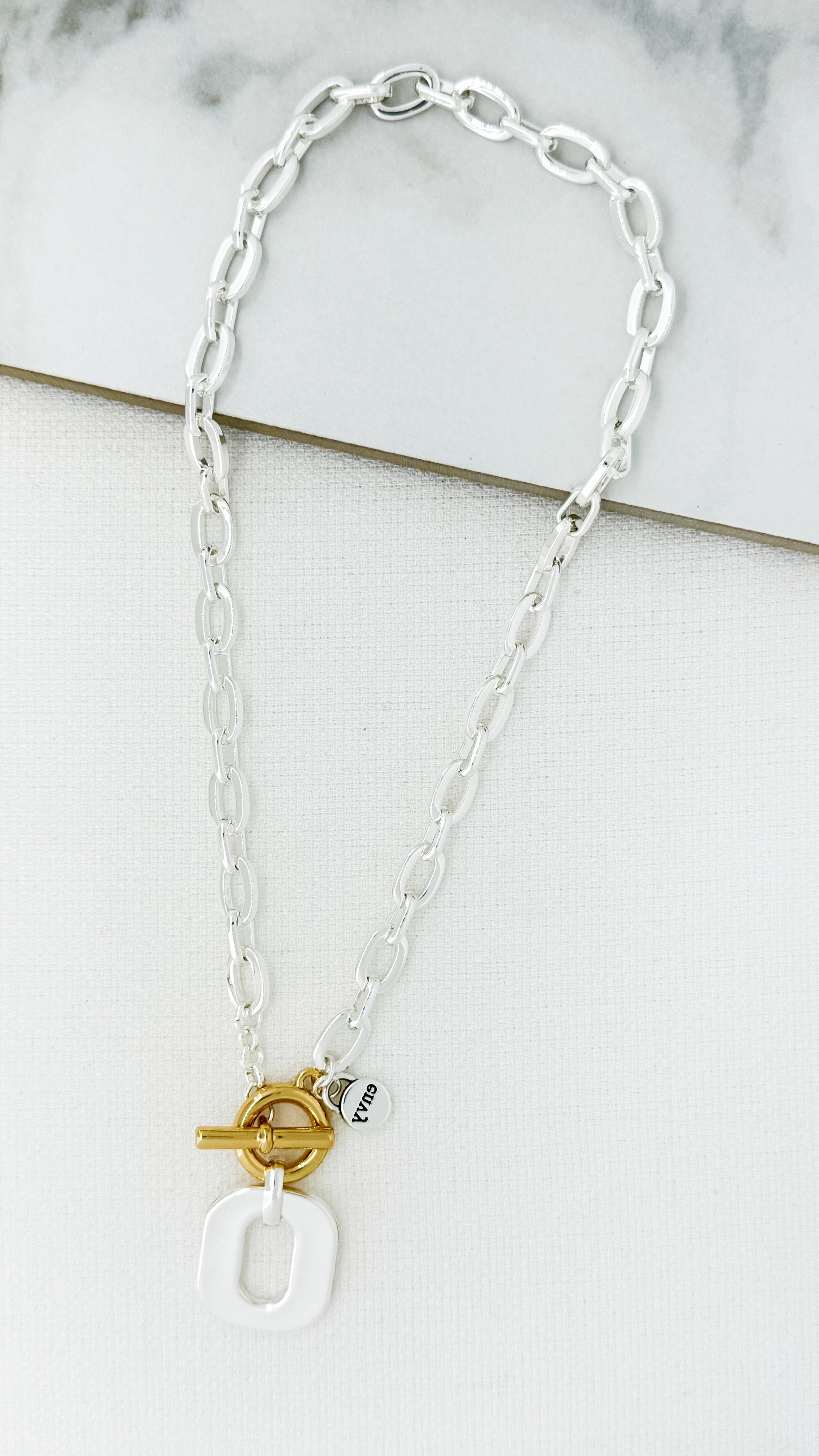 Short chain necklace - Silver/gold