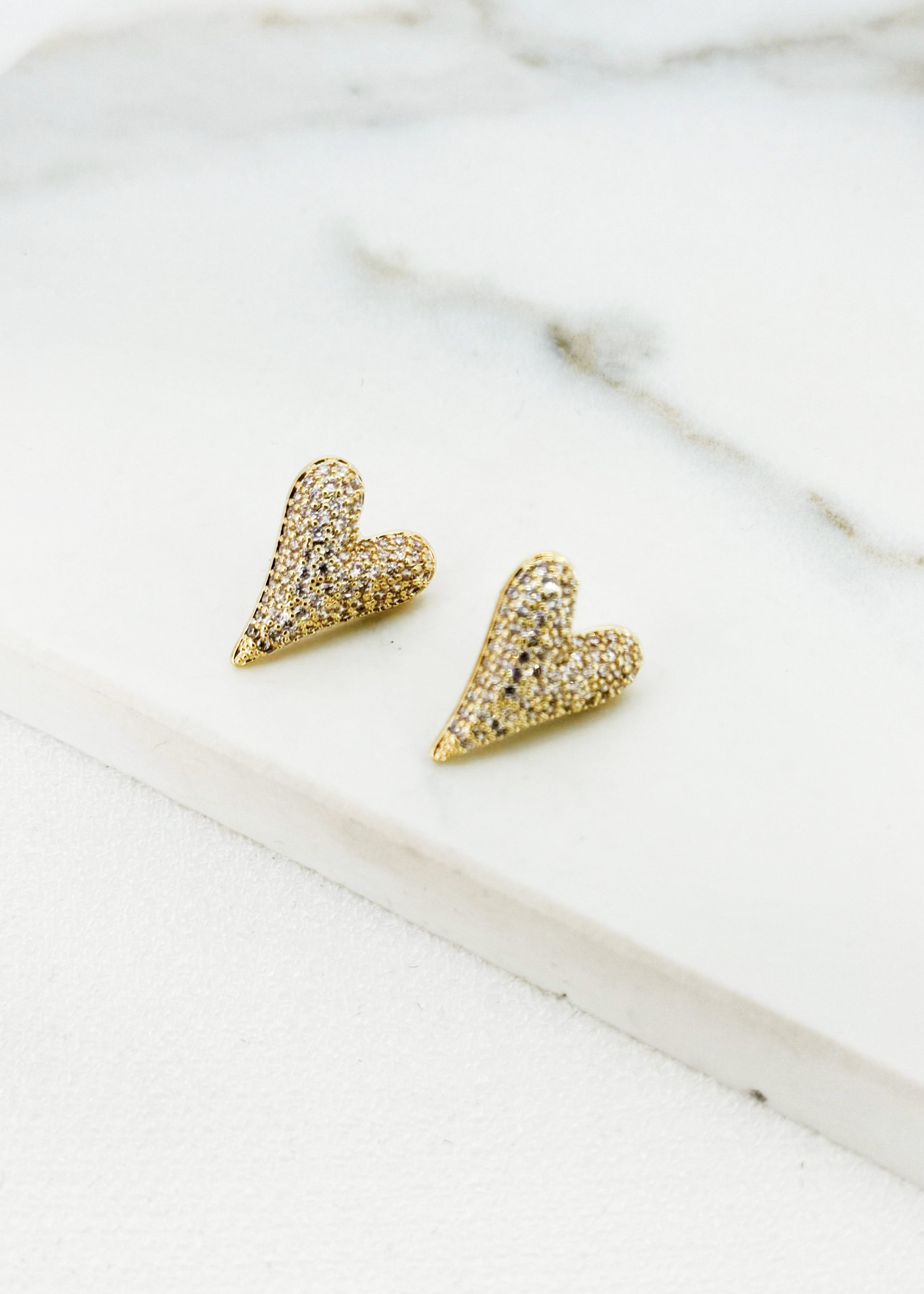 Heart Earrings - Gold