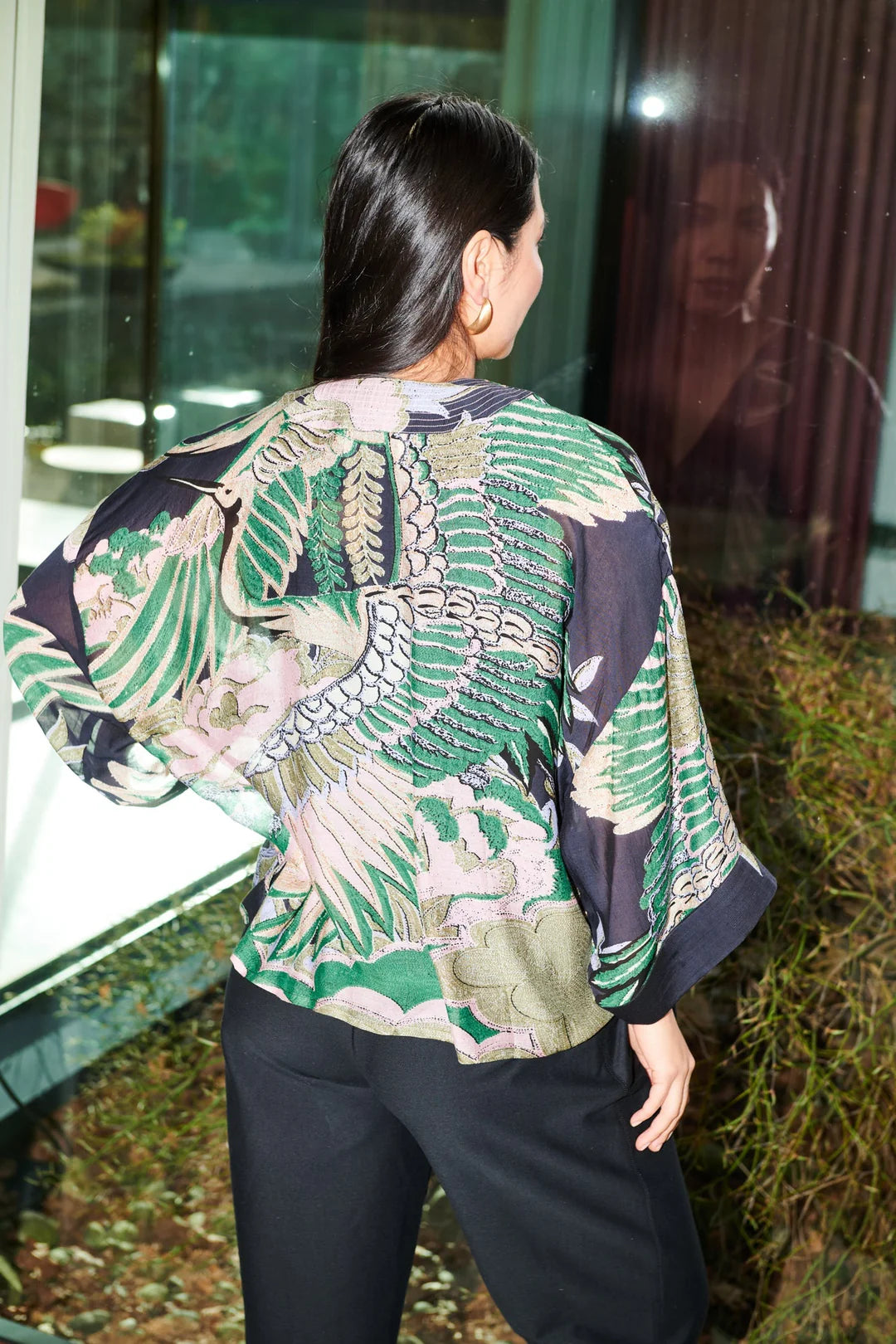 Crane Emerald Kimono - Multi
