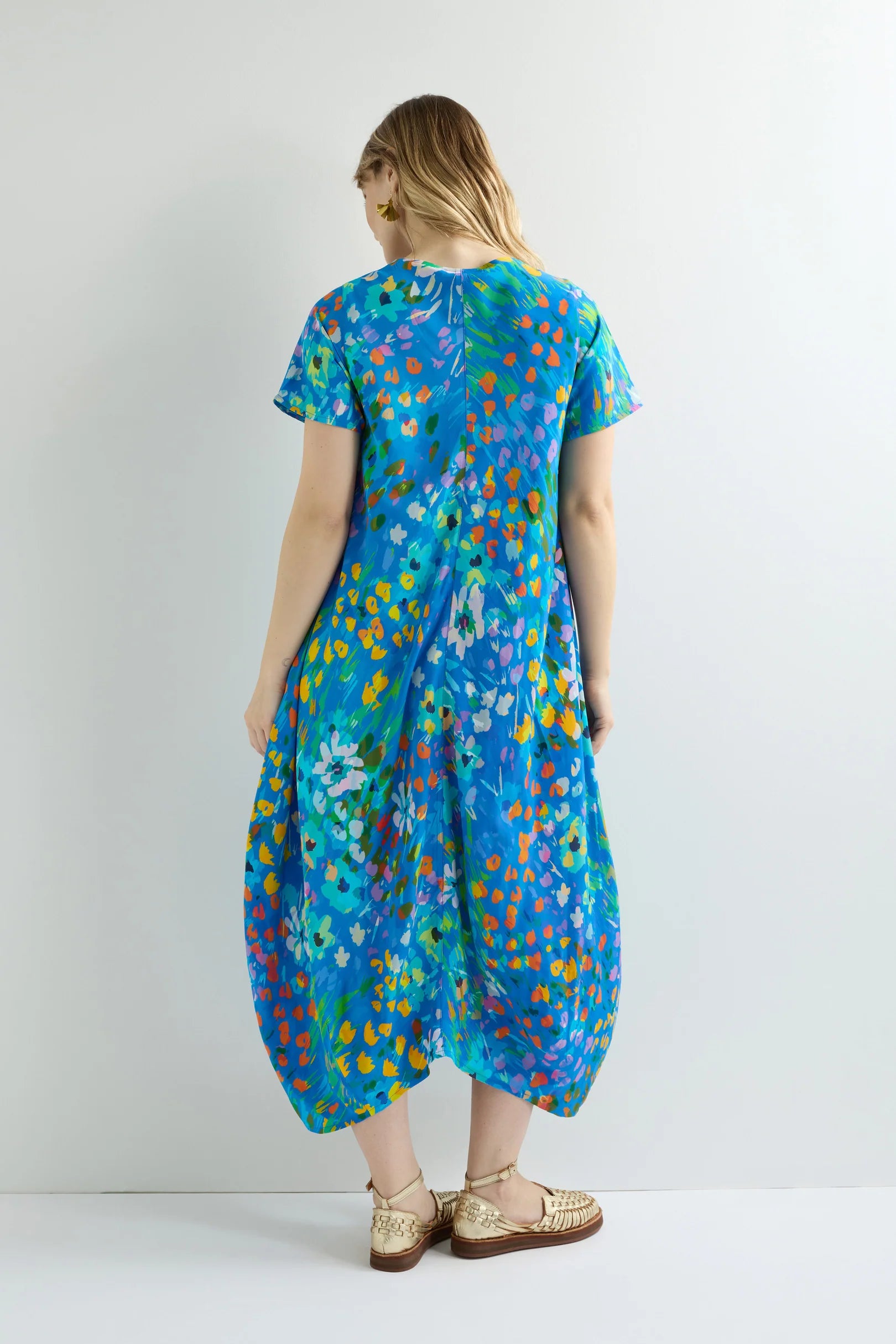 Abstract Painted Garden Dress - Multi