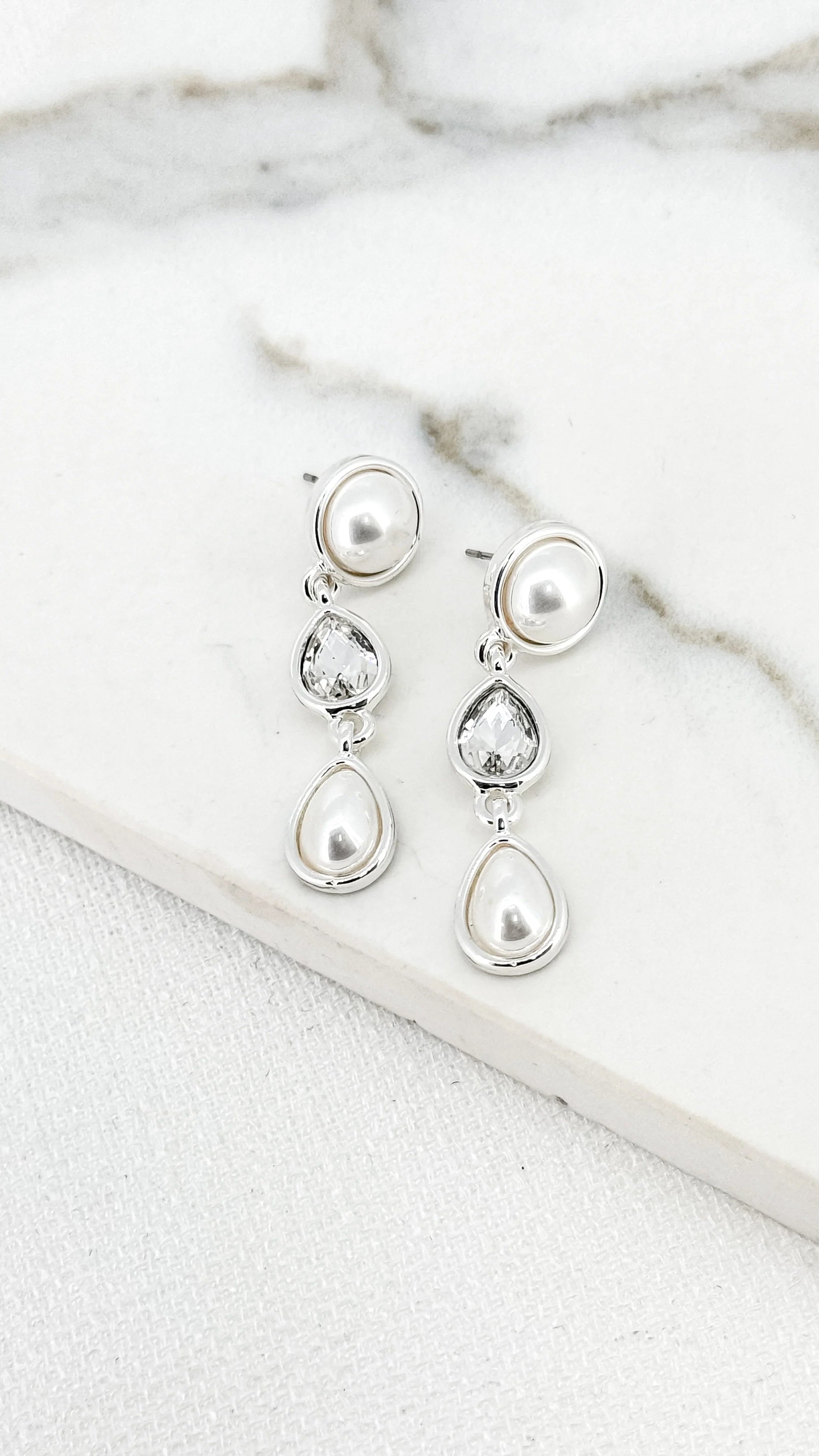 Pearl Earrings - Silver