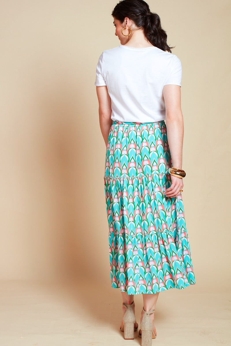 Griffin Skirt - Multi Green/Pink