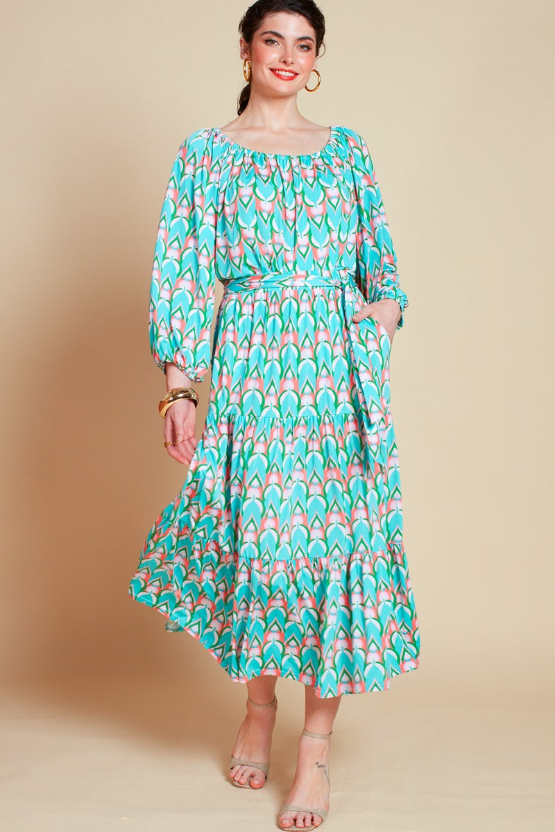 Griffin Skirt - Multi Green/Pink