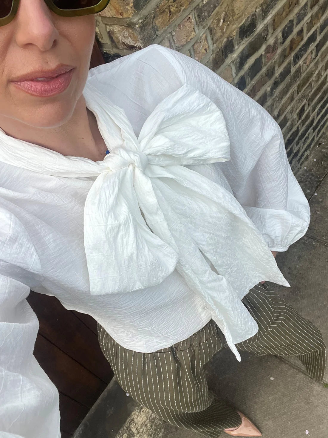 Lola Bow Blouse - White