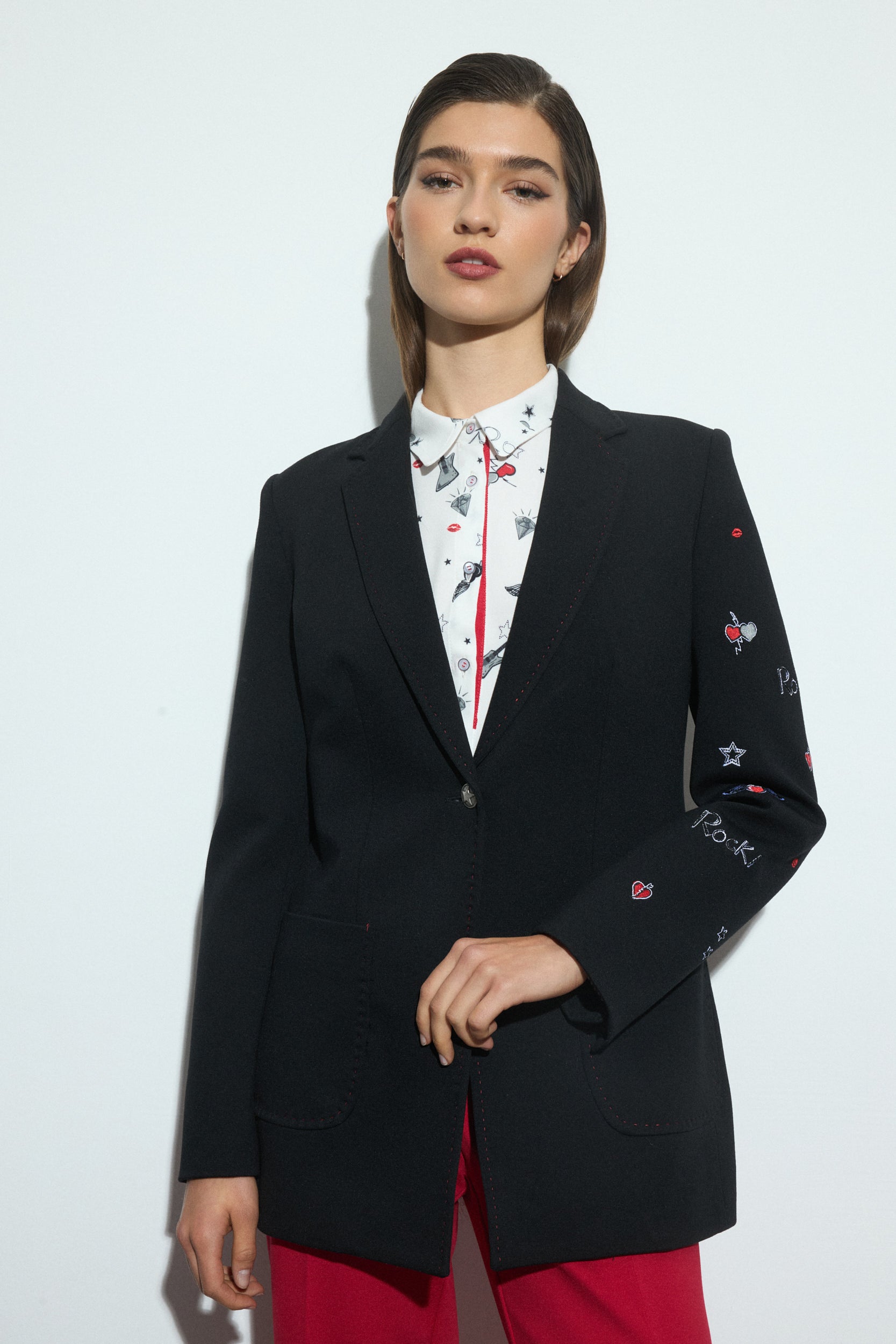 Ira Stitch Sleeve Jacket - Black